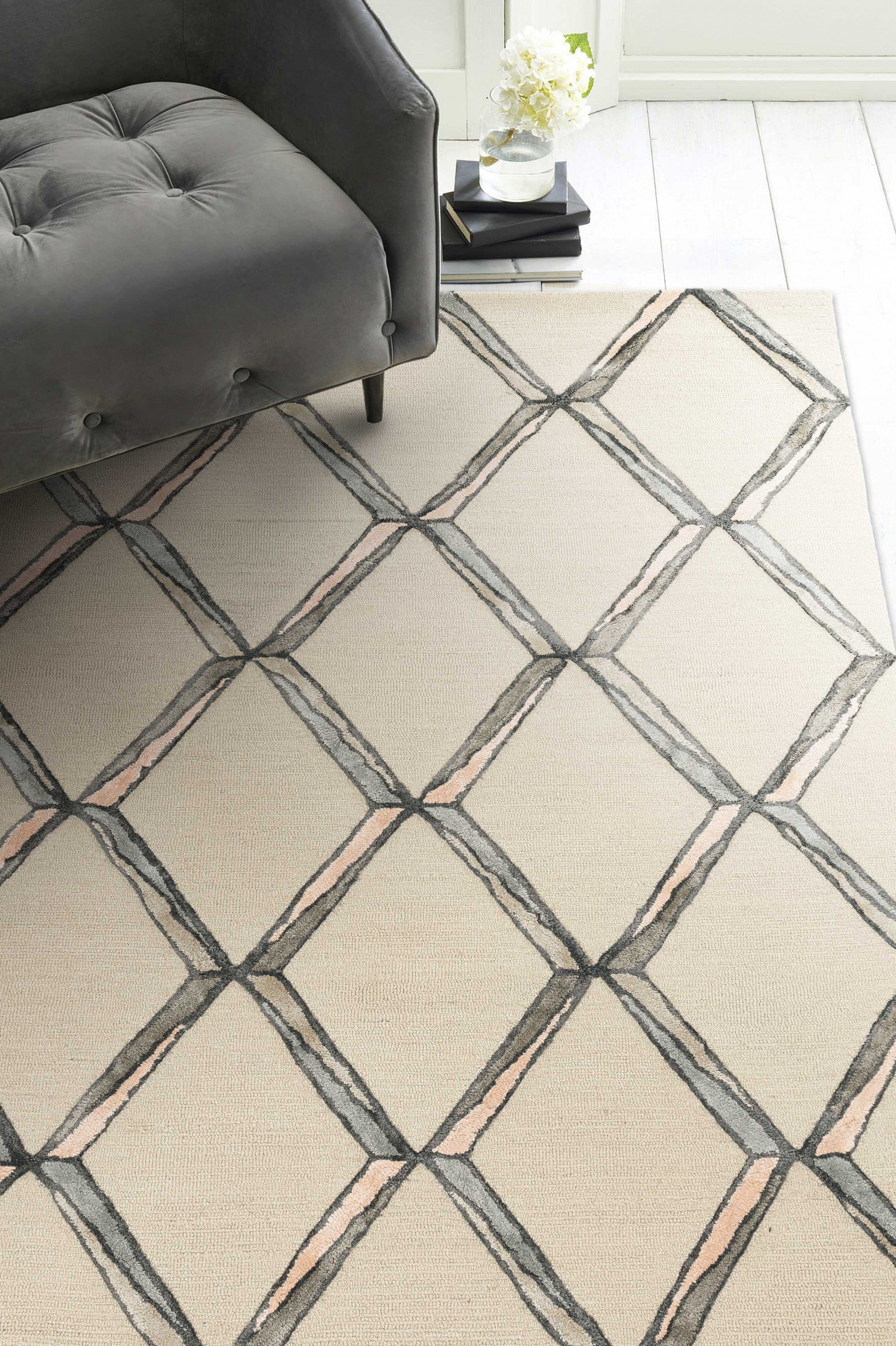 144" X 180" Cream Wool or Viscose Rug