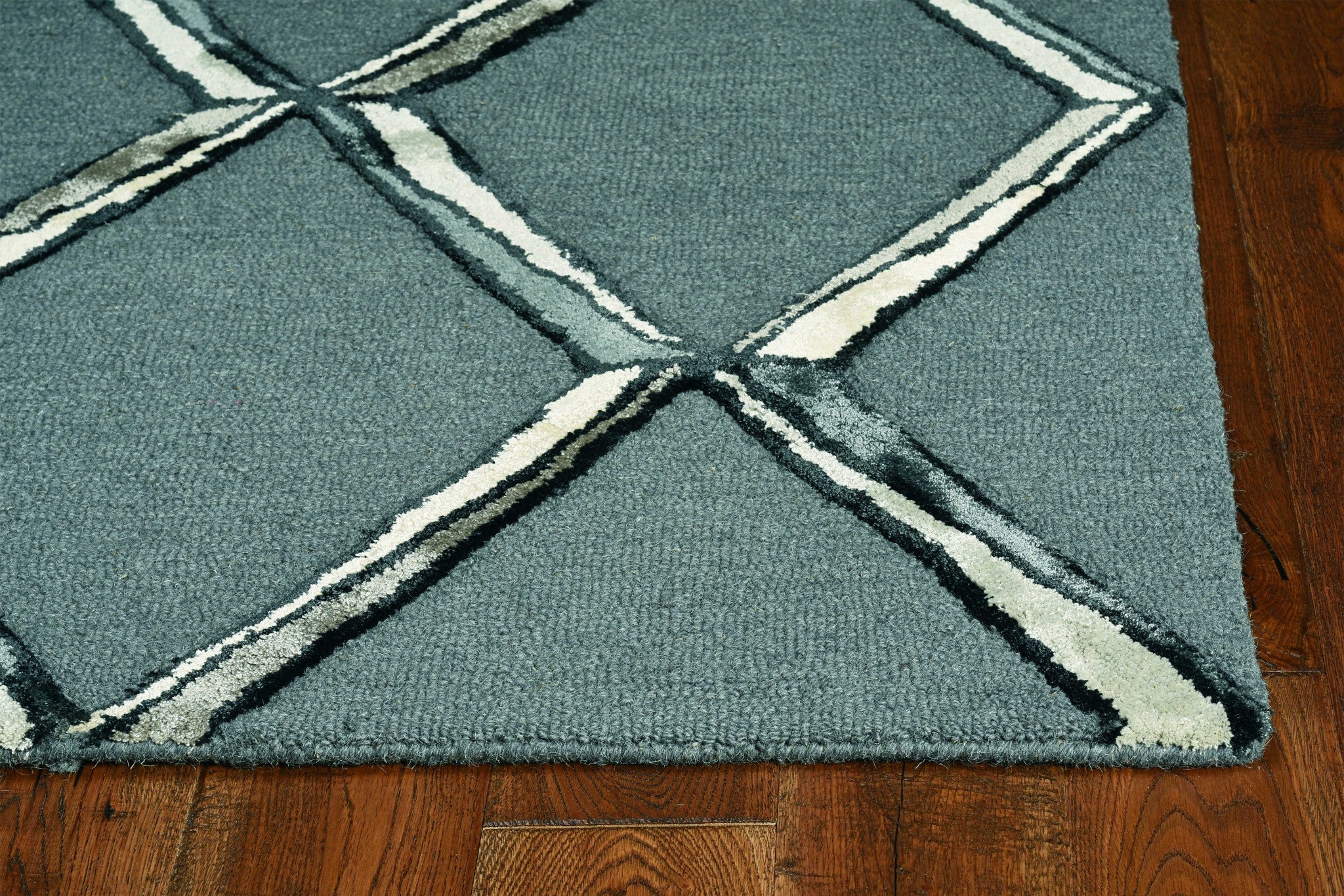 144" X 180" Charcoal or  Silver Wool or Viscose Rug