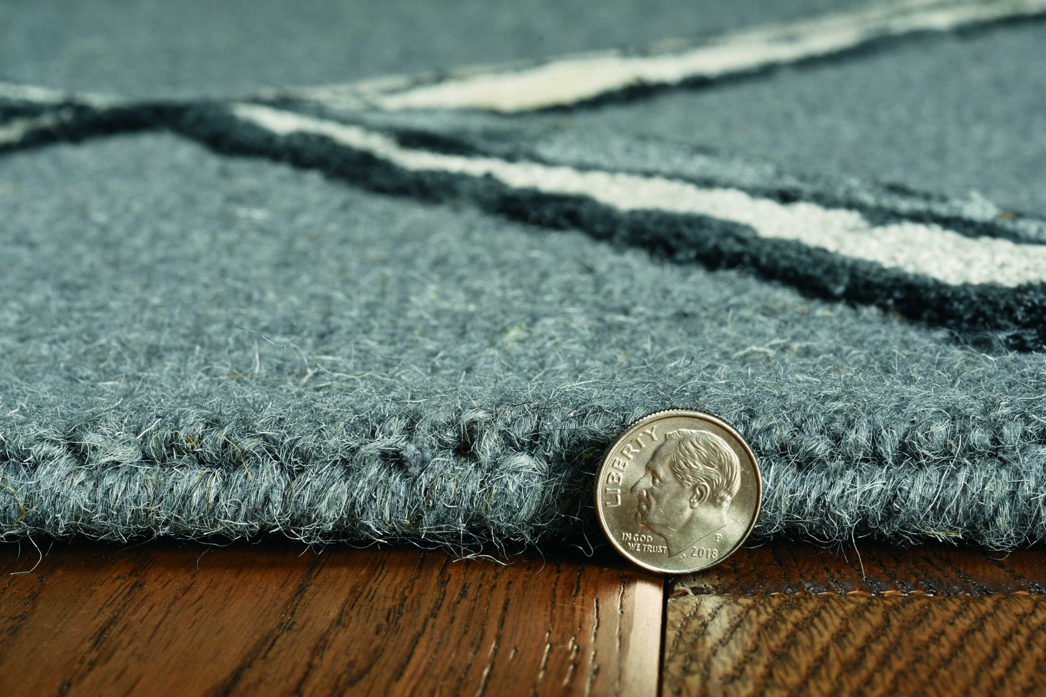 27" X 96" Charcoal or  Silver Wool or Viscose Rug