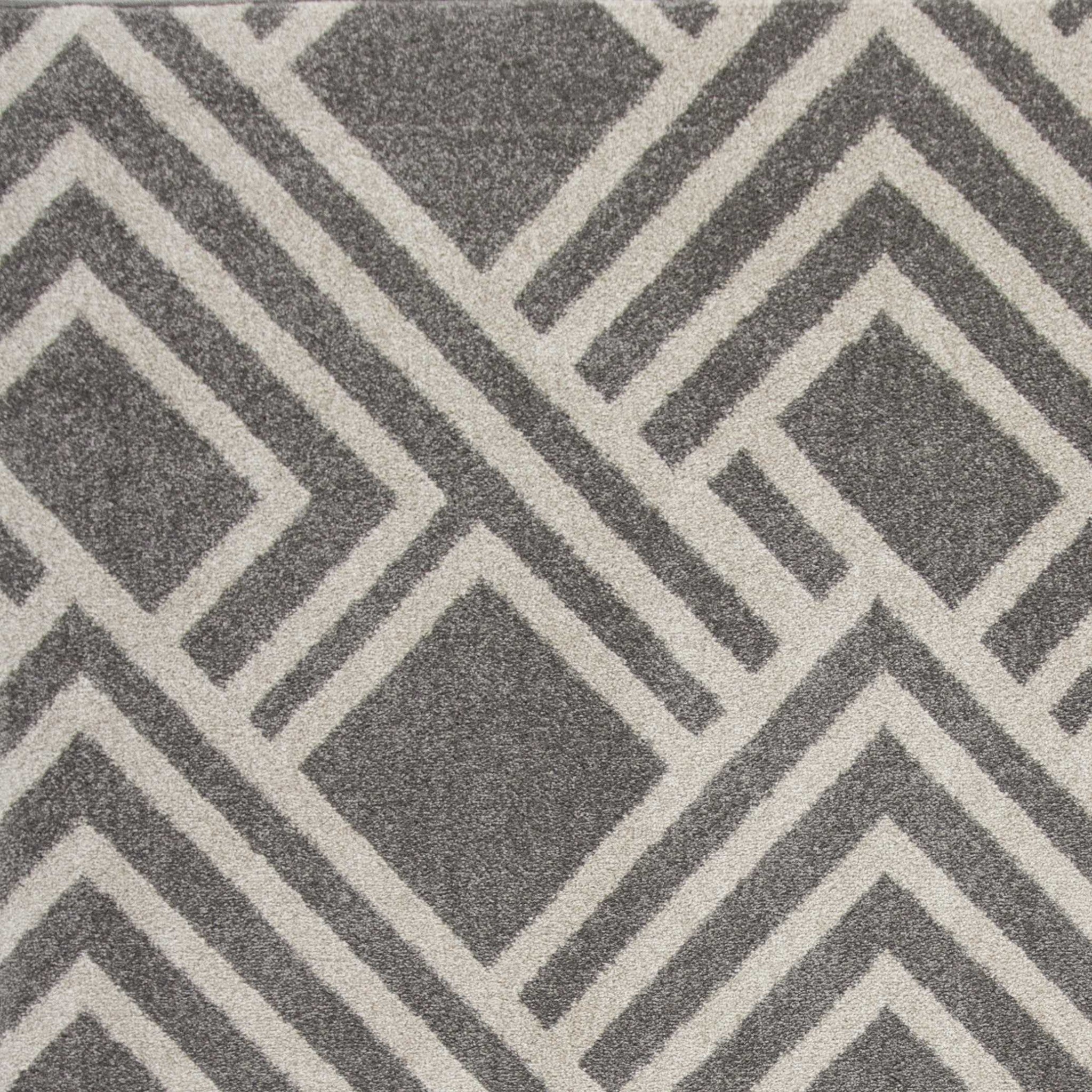 23" X 45" Grey Polypropelene Rug