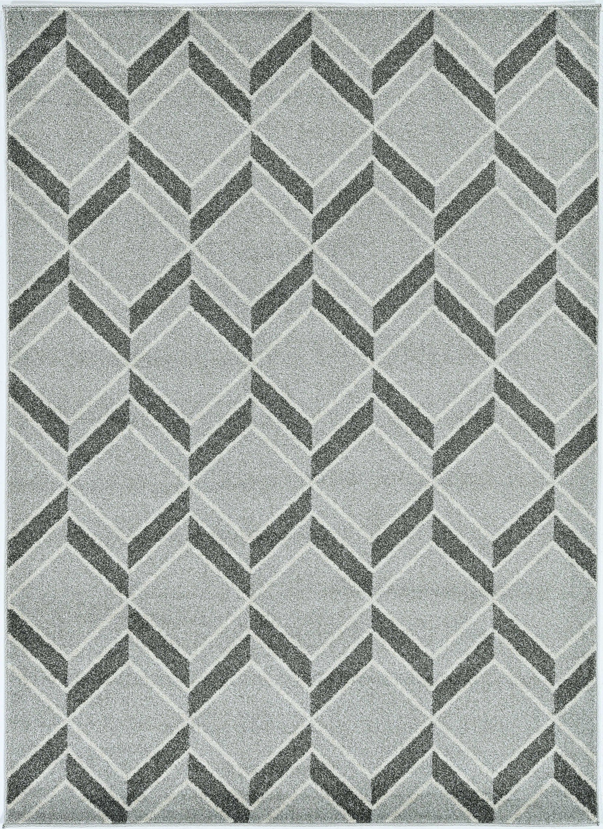 91" X 130" Grey Polypropelene Rug