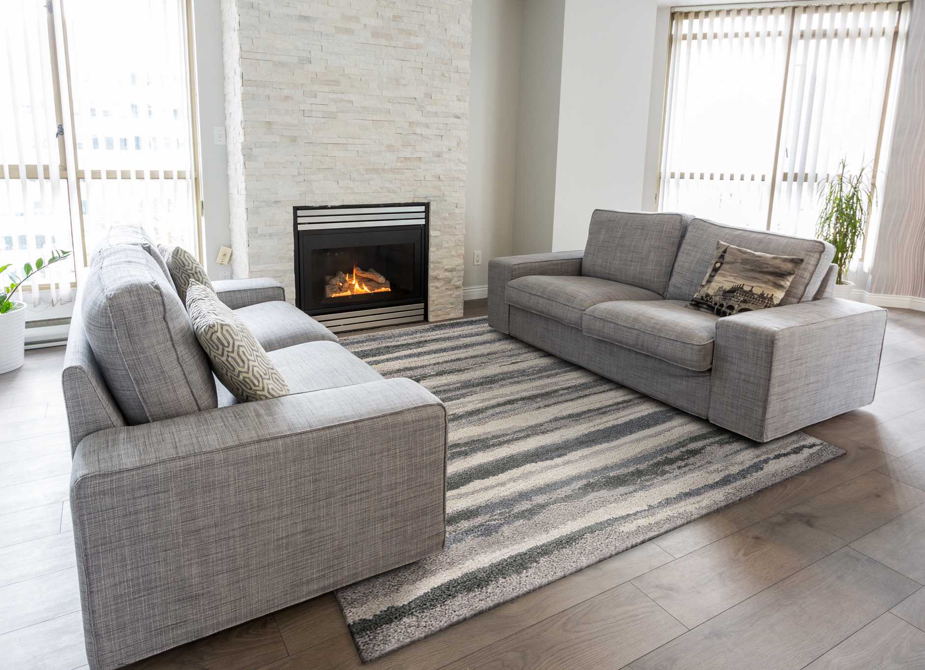 78" X 78" Grey Polypropelene Rug