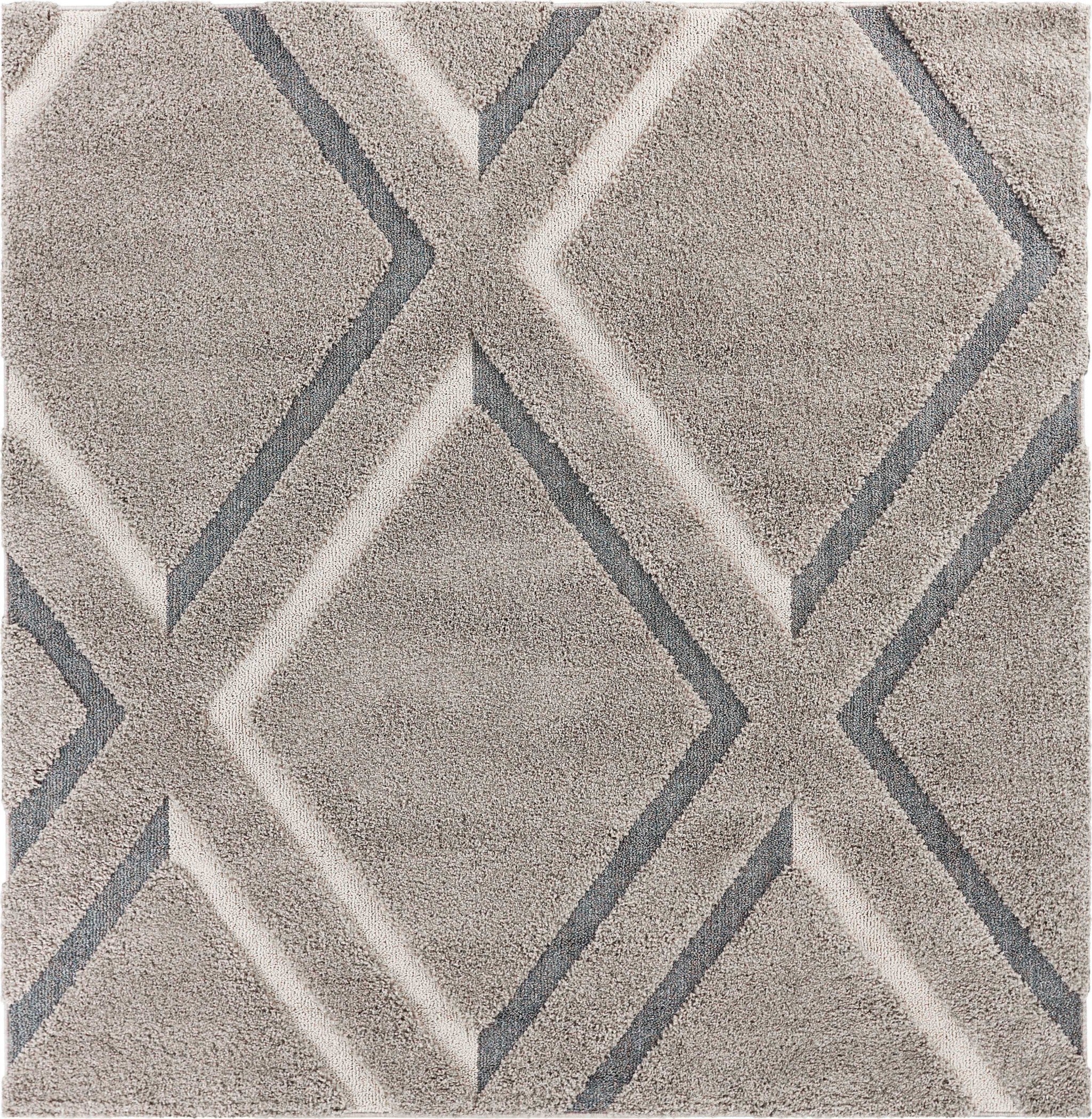 39" X 63"  Grey Polypropelene Rug