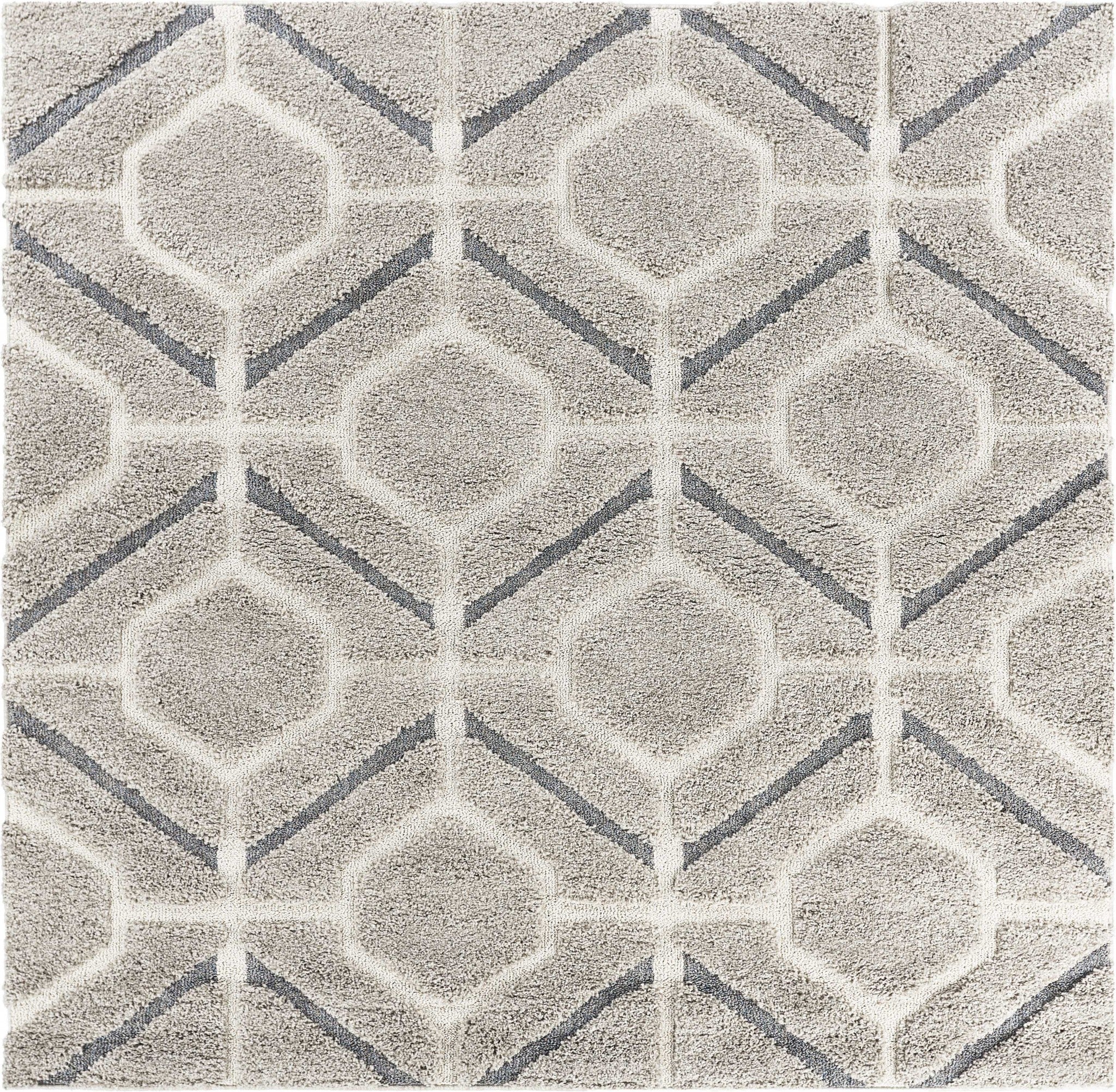 94" X 126" Grey Polypropelene Rug
