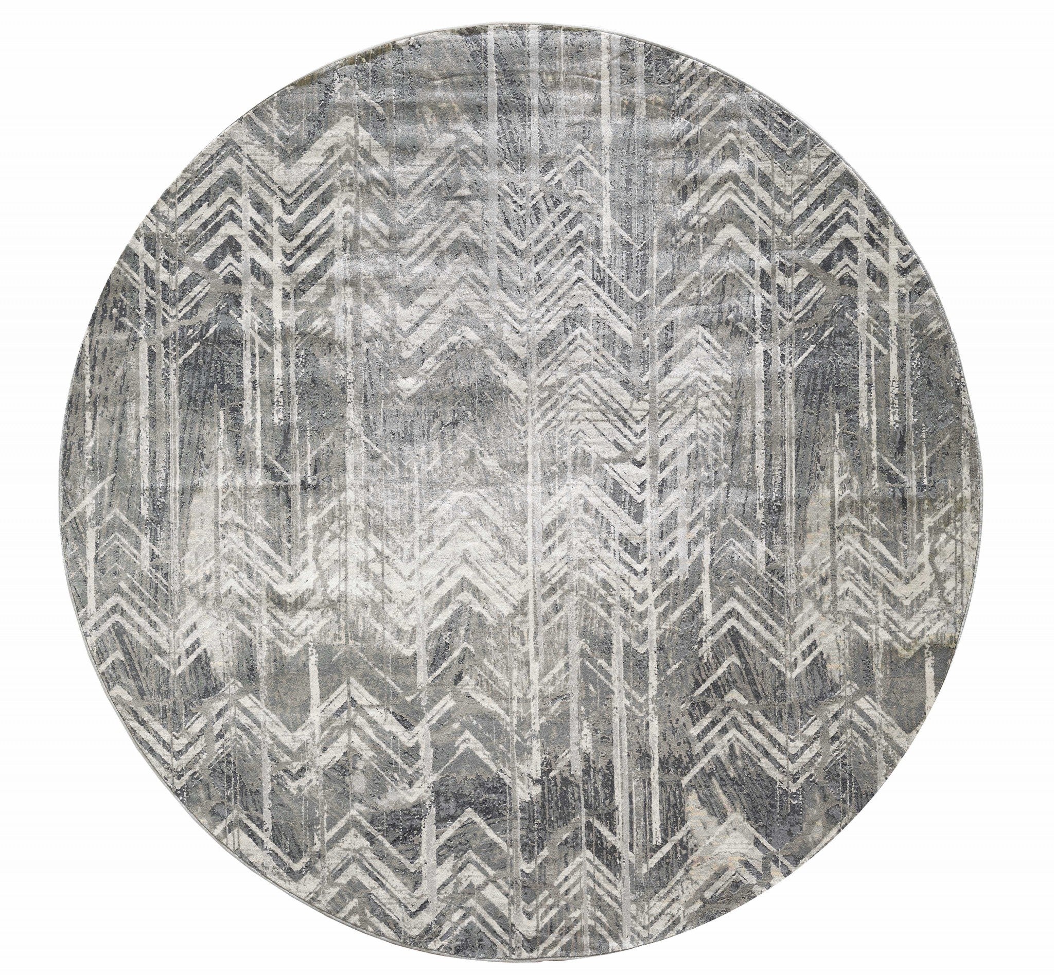39" X 59" Grey Polyester or  Viscose Rug