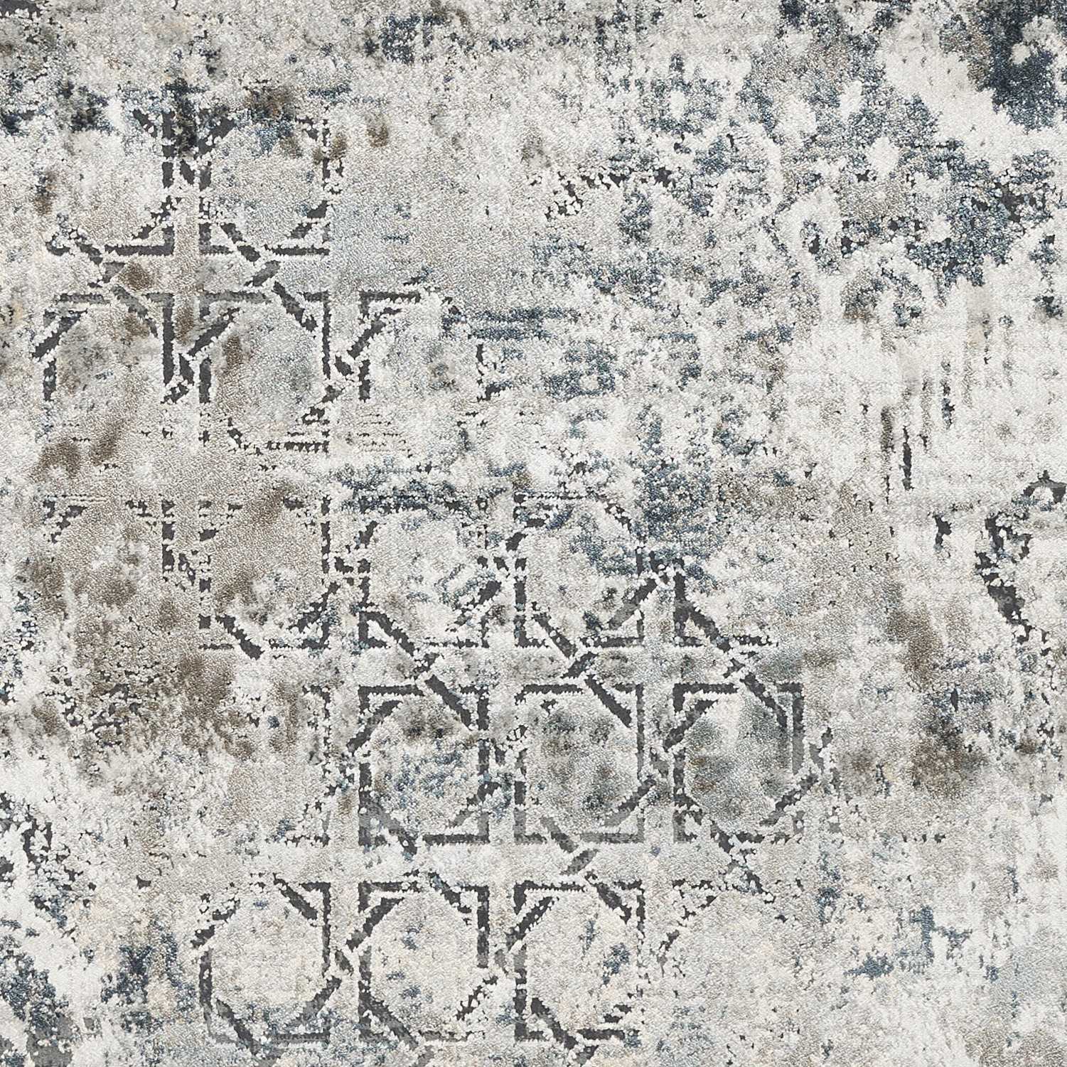 91" X 91" Teal Polyester or  Viscose Rug