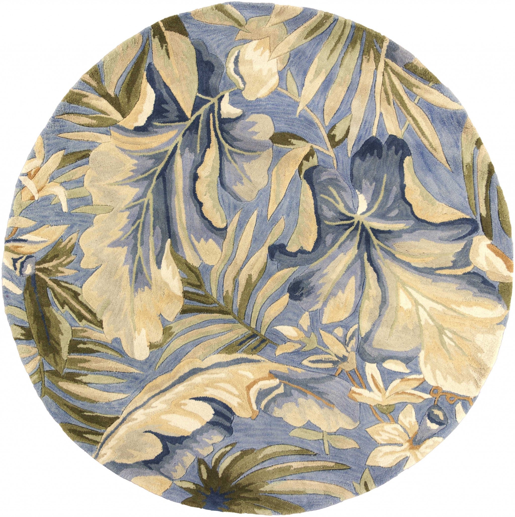 105" X 156" Teal Polyester or  Viscose Rug