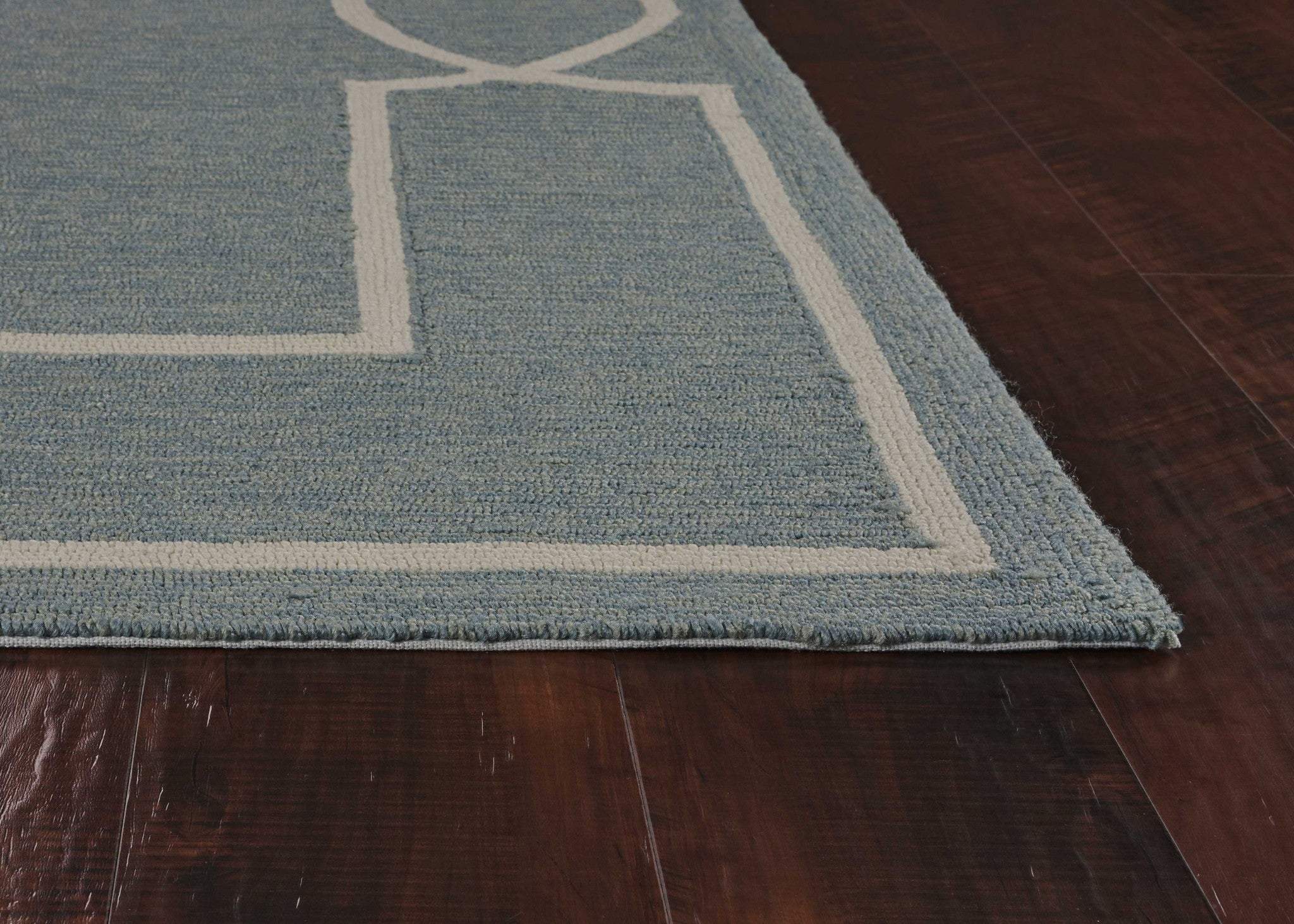 91" X 91" Greyor Blue Polyester or  Viscose Rug
