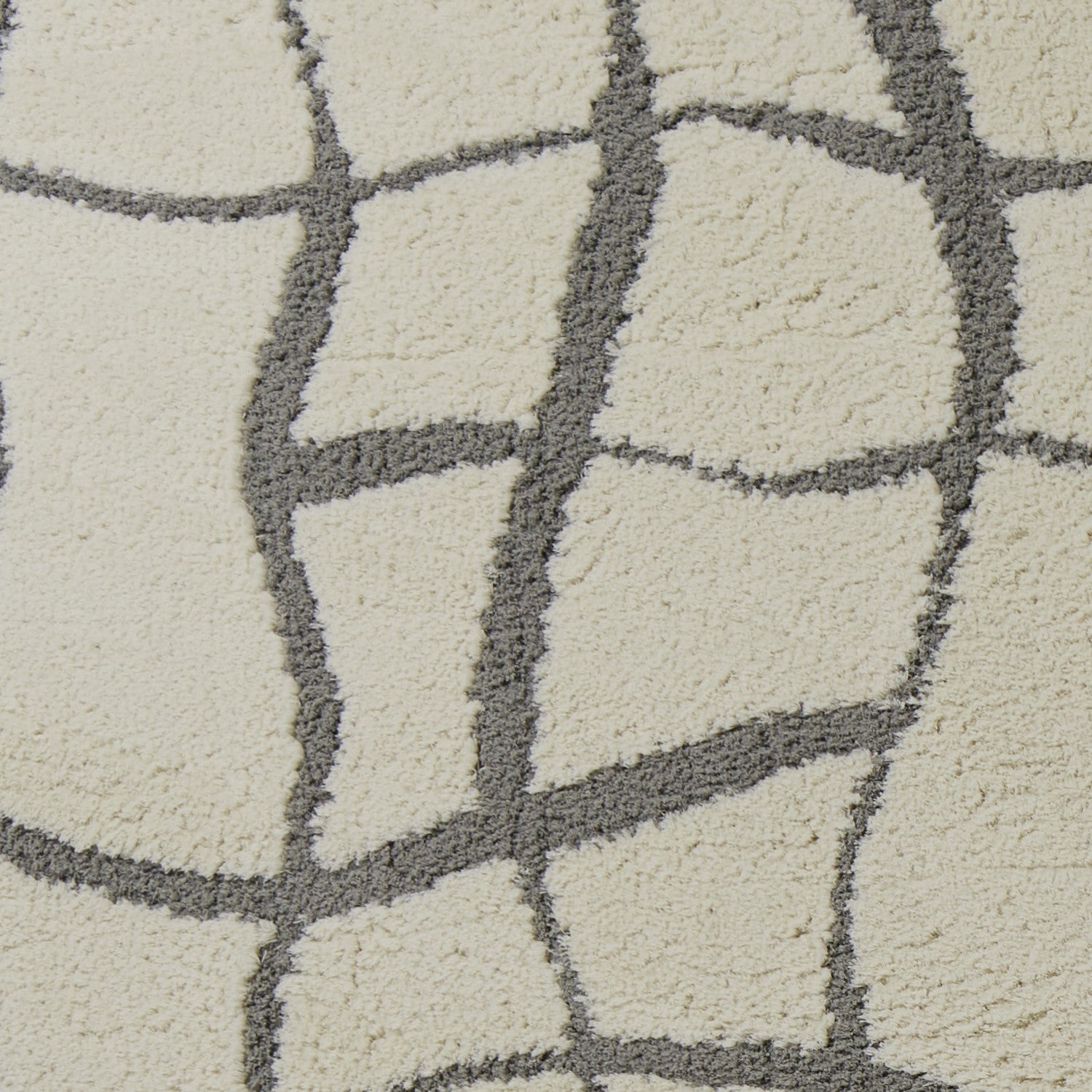 94" X 126" Ivory  Microfiber Rug