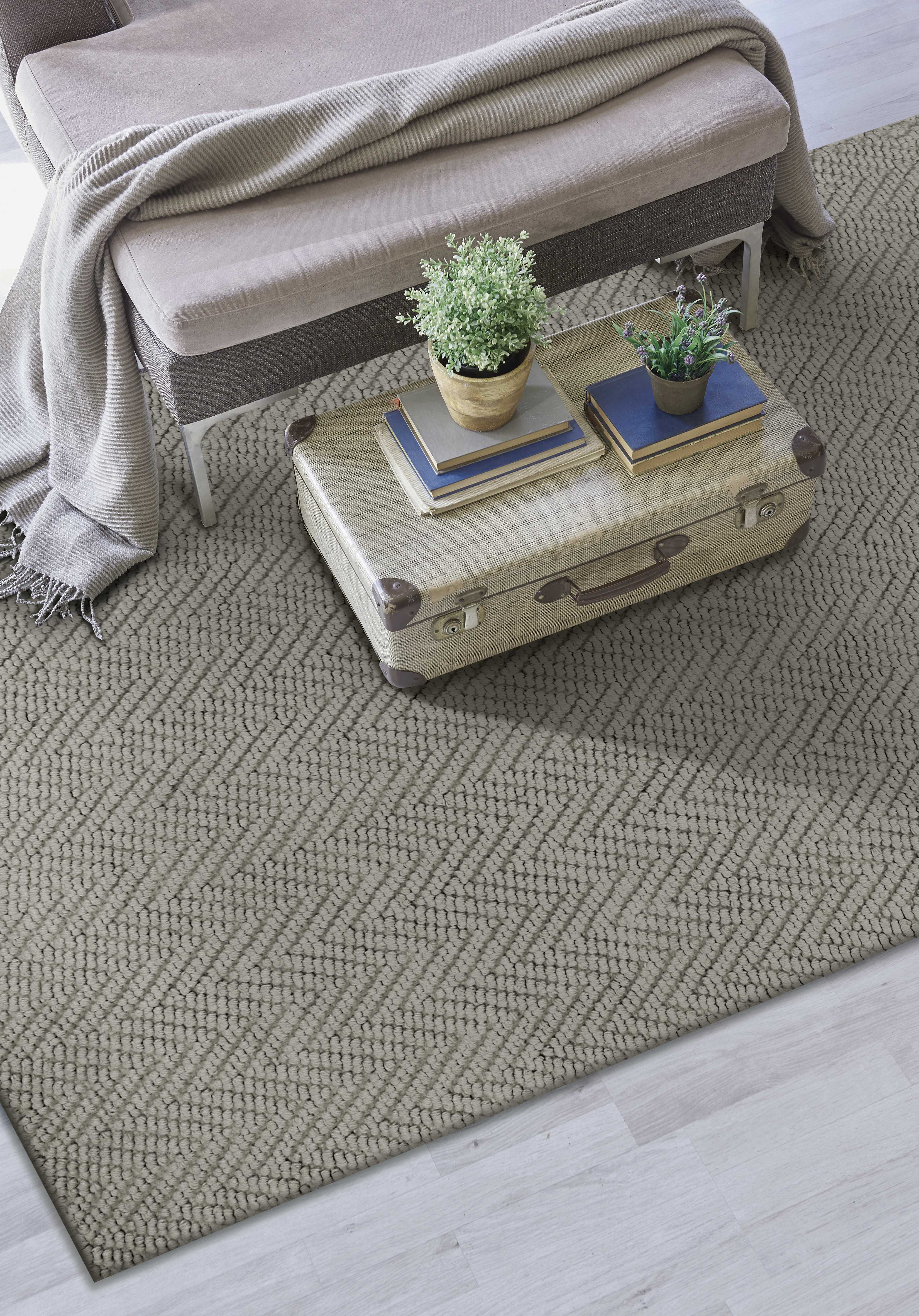 27" X 45" Grey Jute Rug