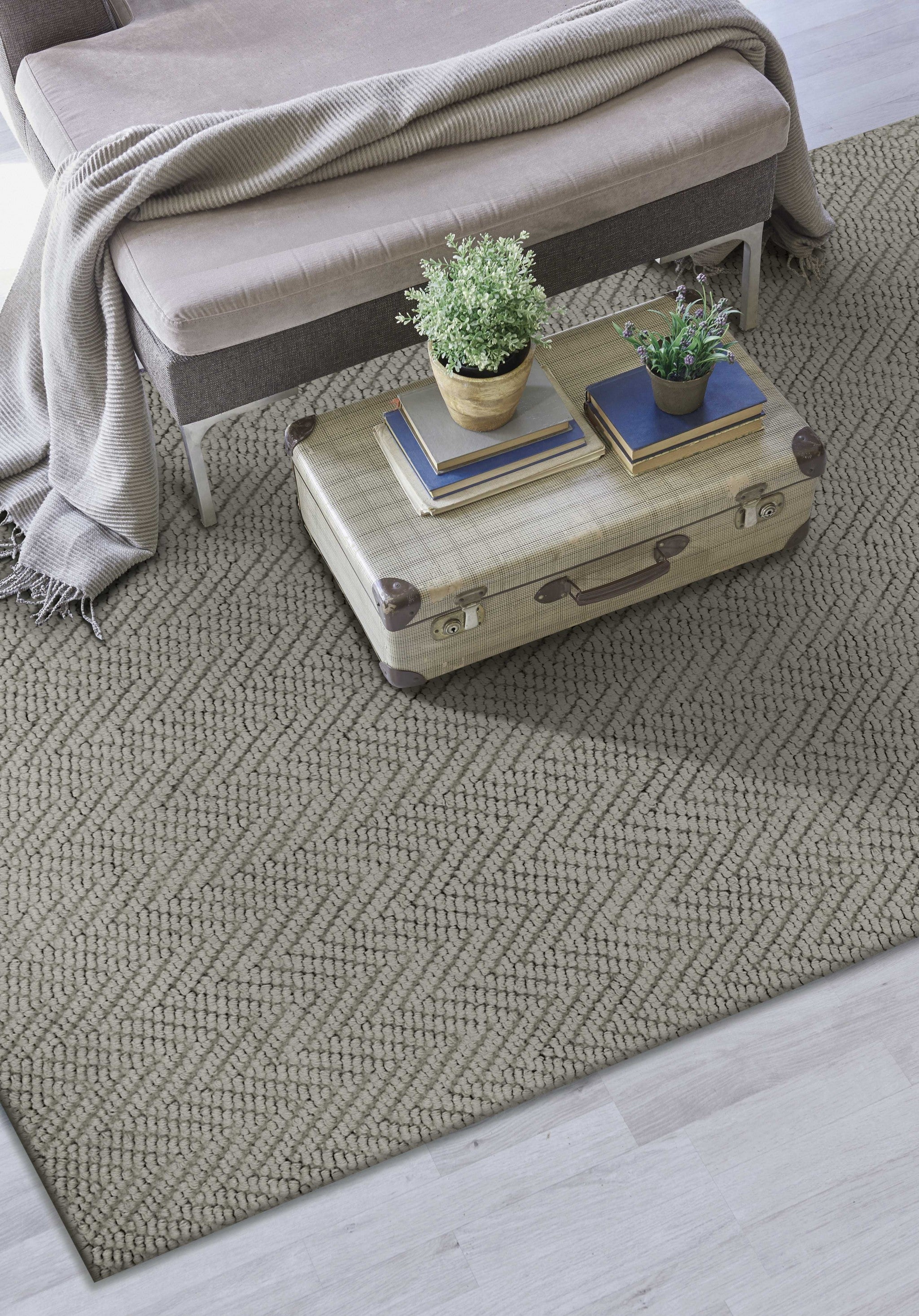 39" X 63" Grey Jute Rug