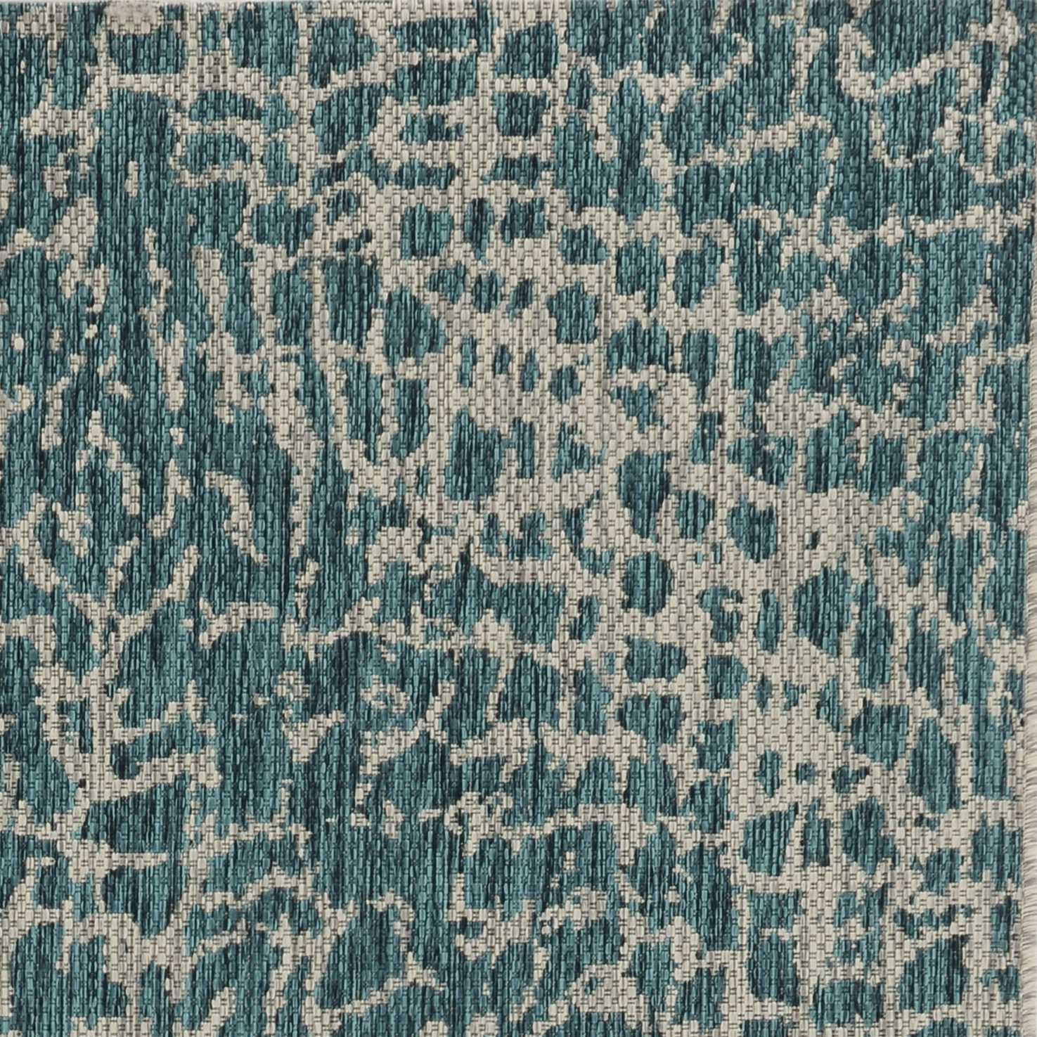 47" X 31" Teal Polypropylene Rug