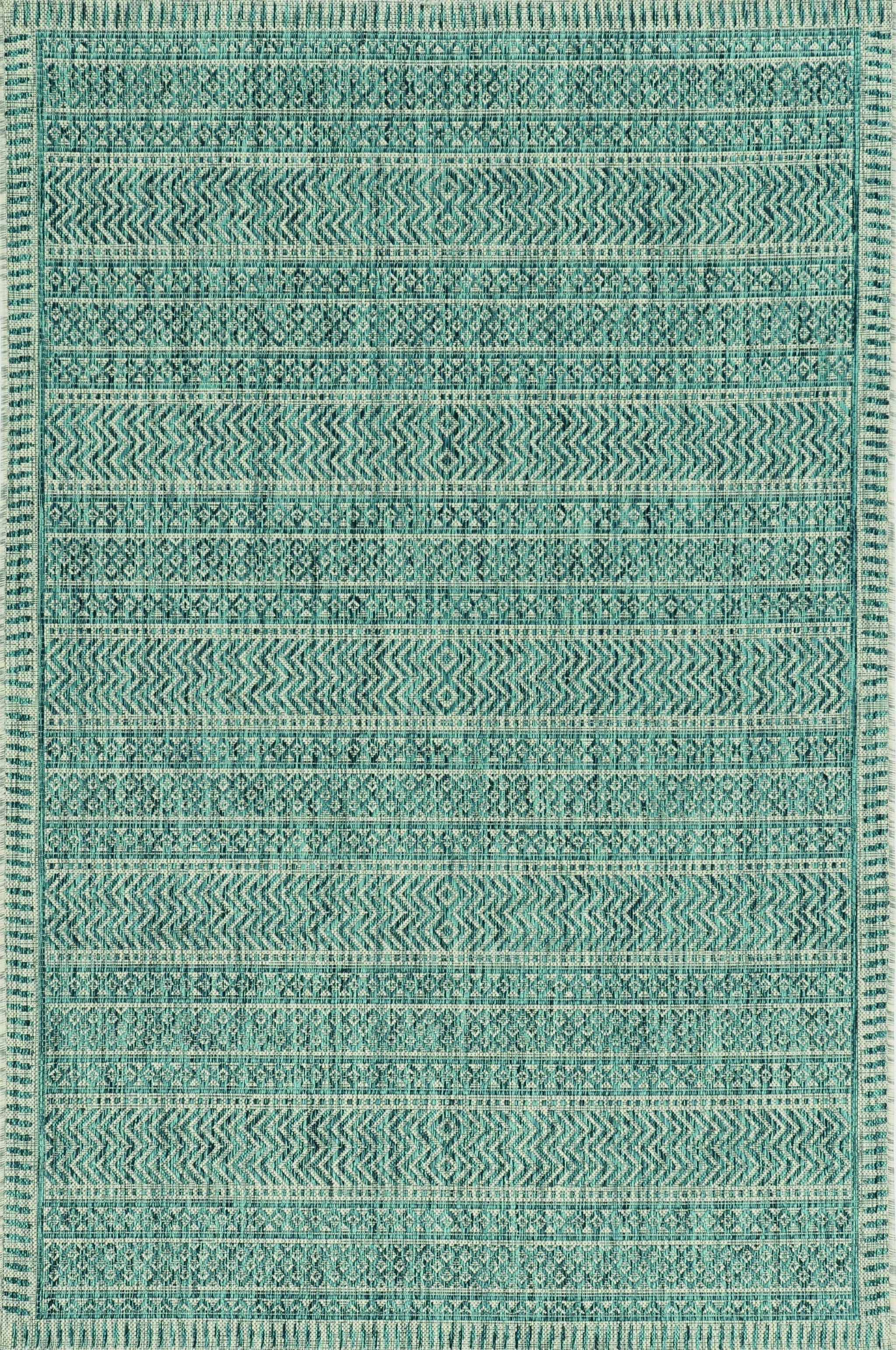 94" X 94" Teal Polypropylene Rug