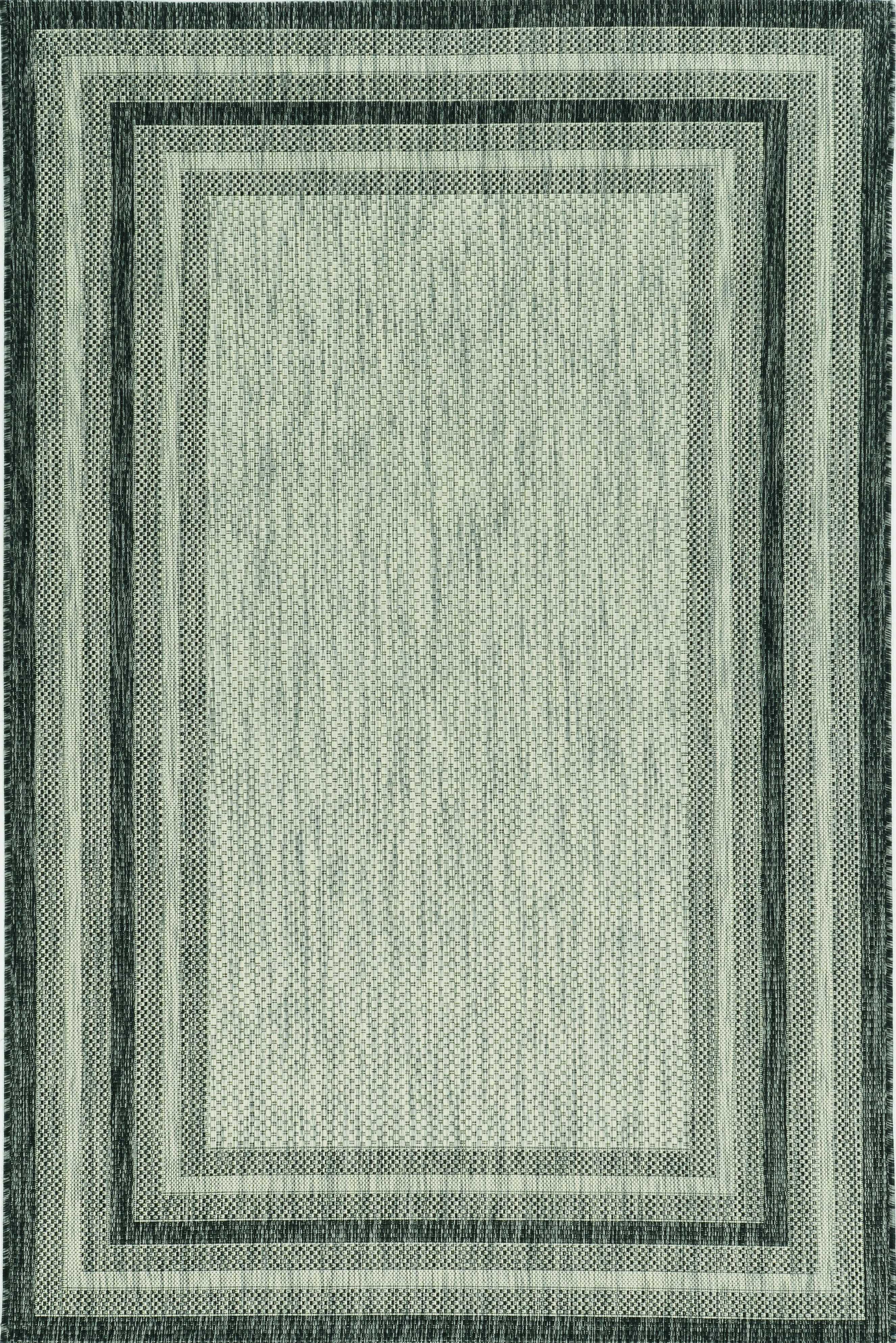 47" X 31" Grey Polypropylene Rug