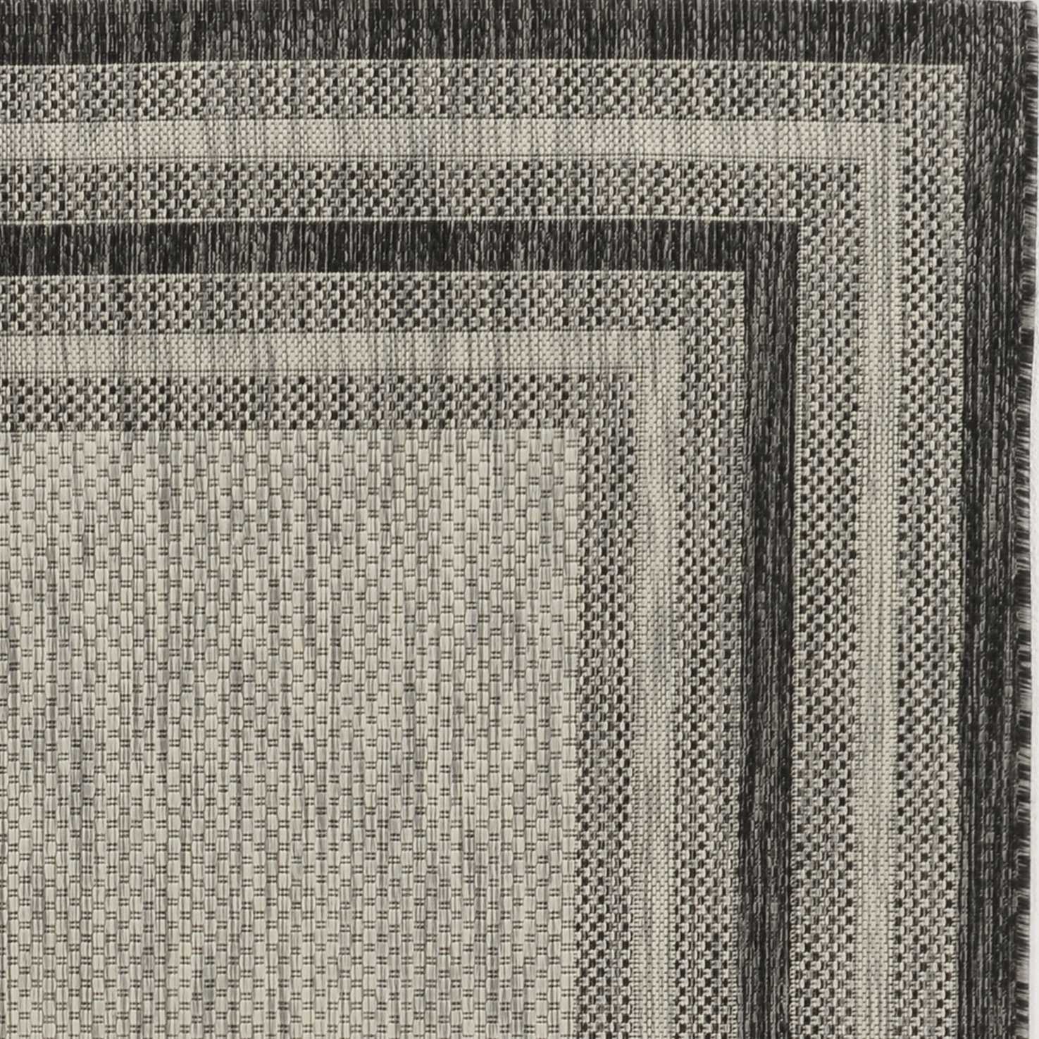 94" X 94" Grey Polypropylene Rug