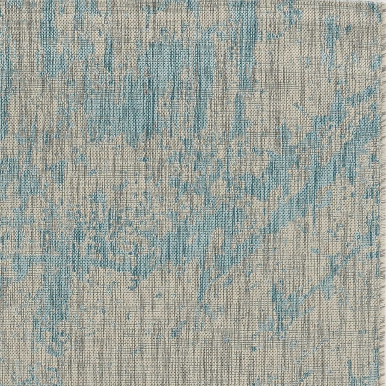 39" X 59" Teal Polypropylene Rug