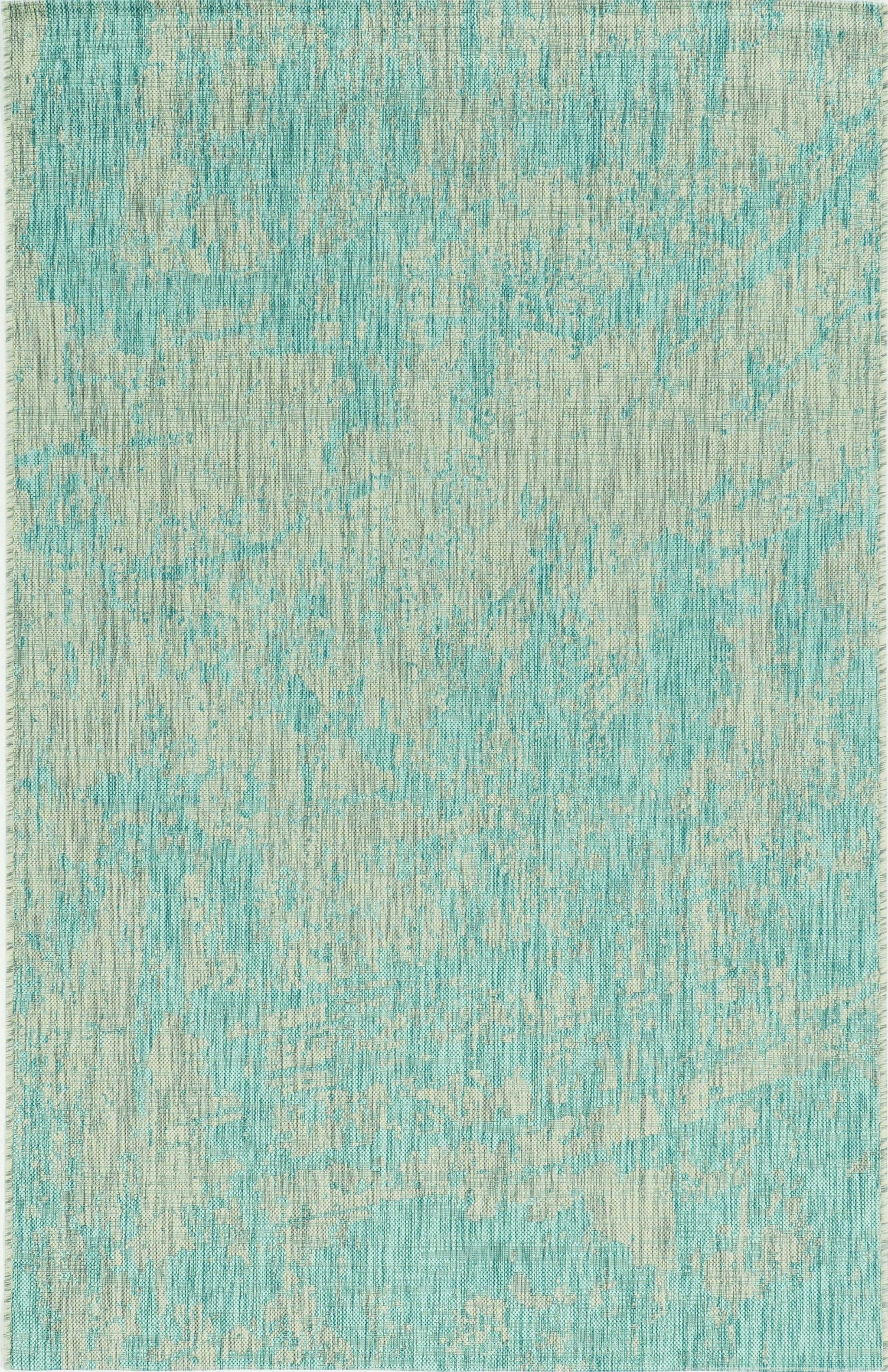 94" X 94" Teal Polypropylene Rug