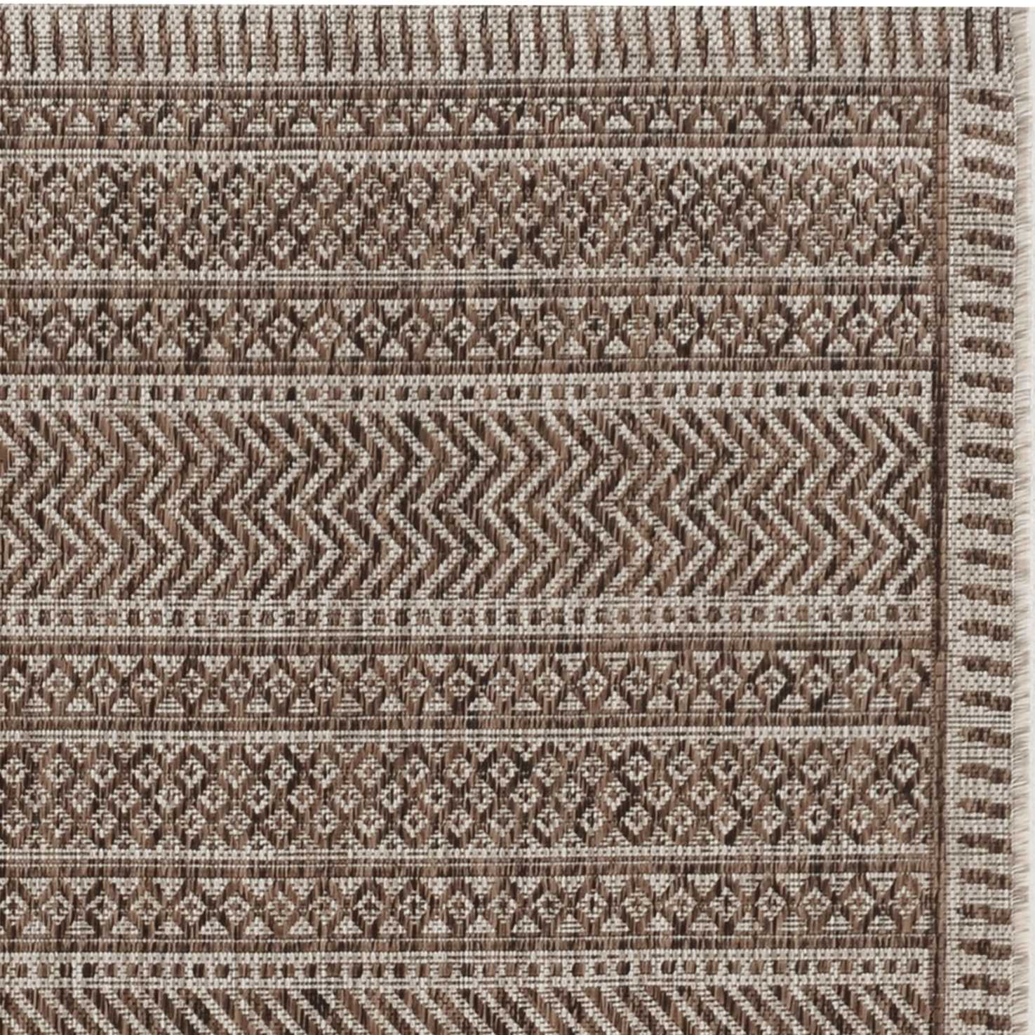 47" X 31" Mocha Polypropylene Rug