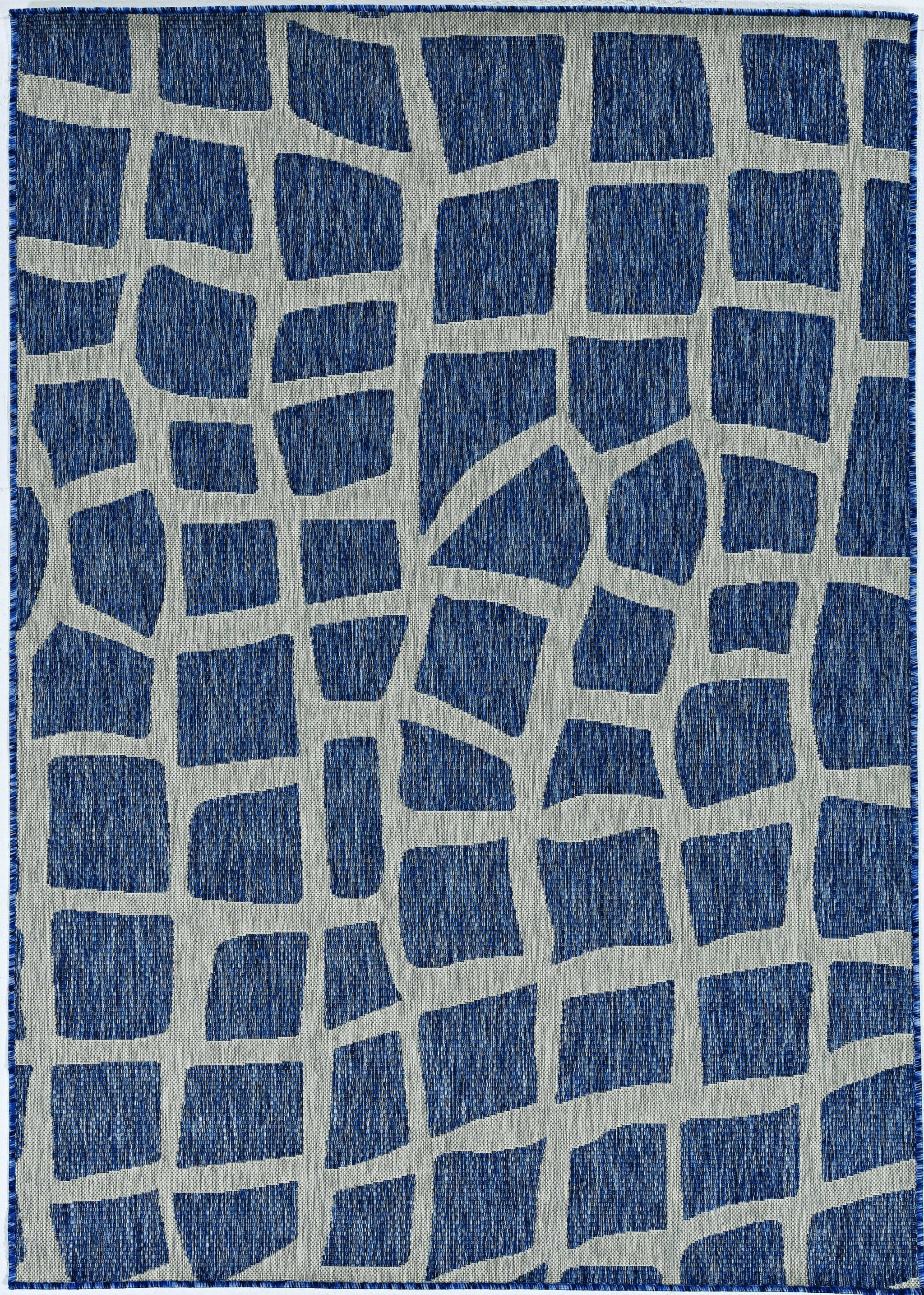 94" X 94" Blue or  Grey Polypropylene Rug