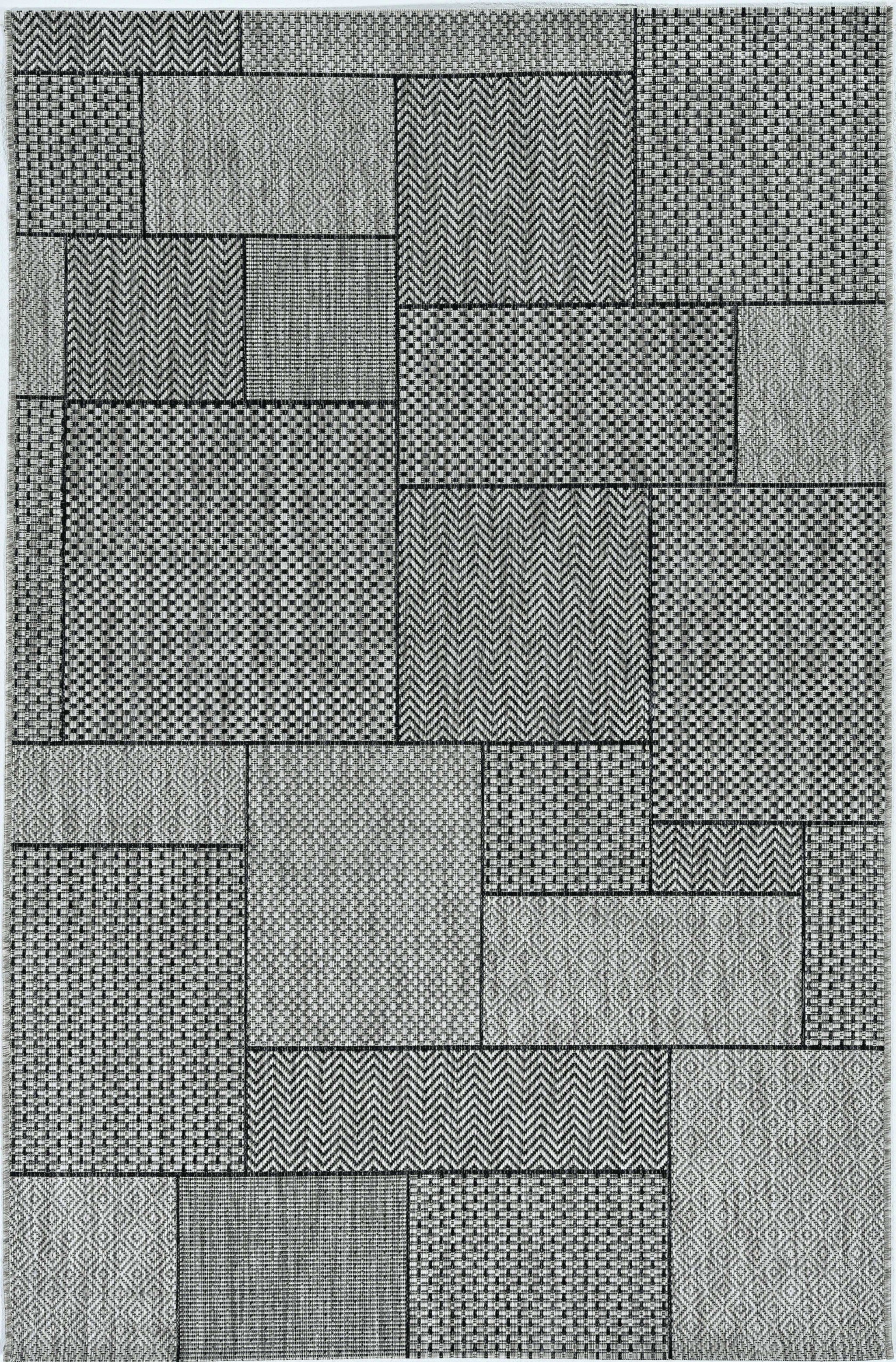 47" X 31" Grey Polypropylene Rug