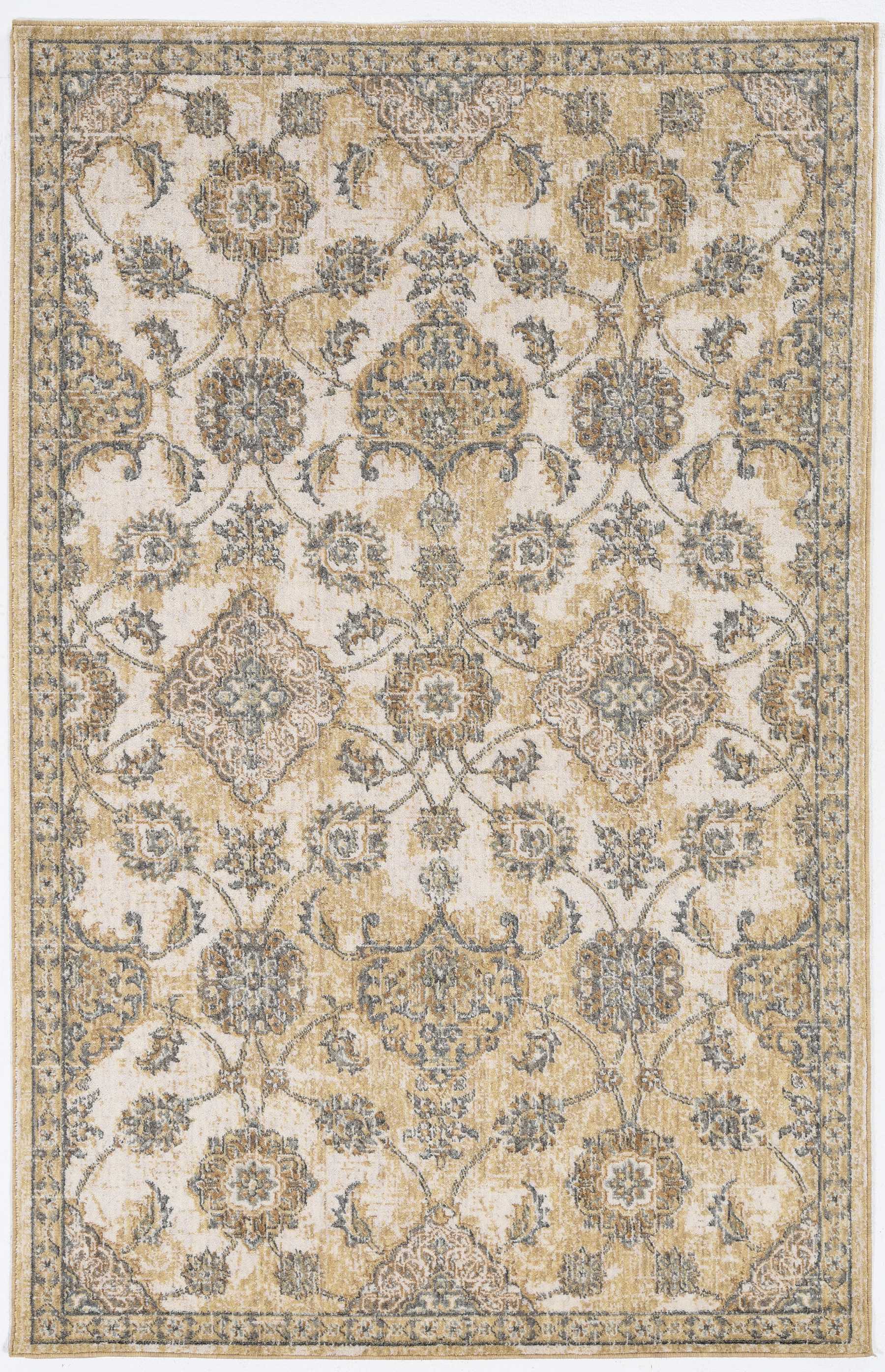 39" X 63" Ivory  Sand Wool Rug