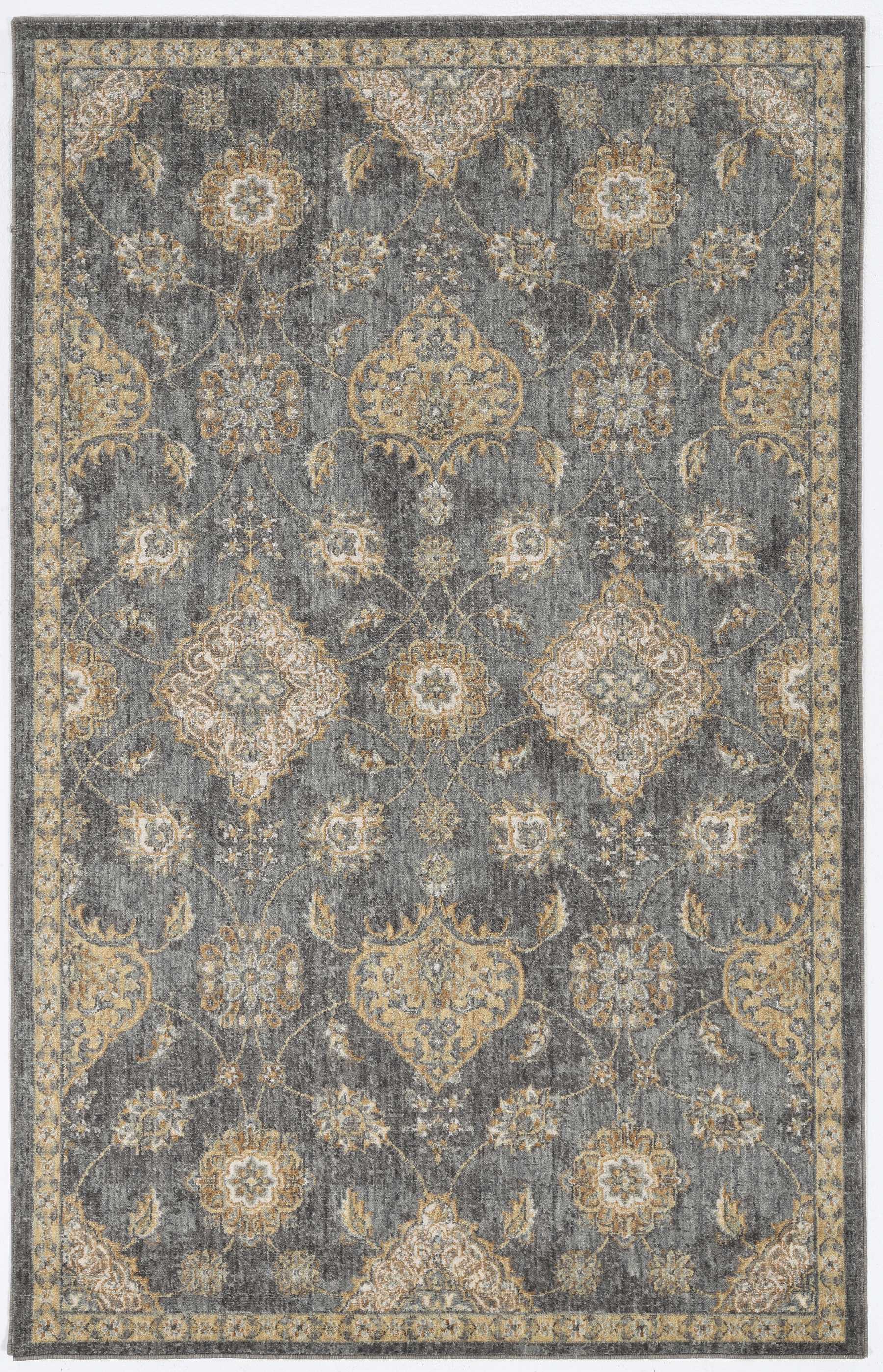 27" X 39" Slate Grey Wool Rug