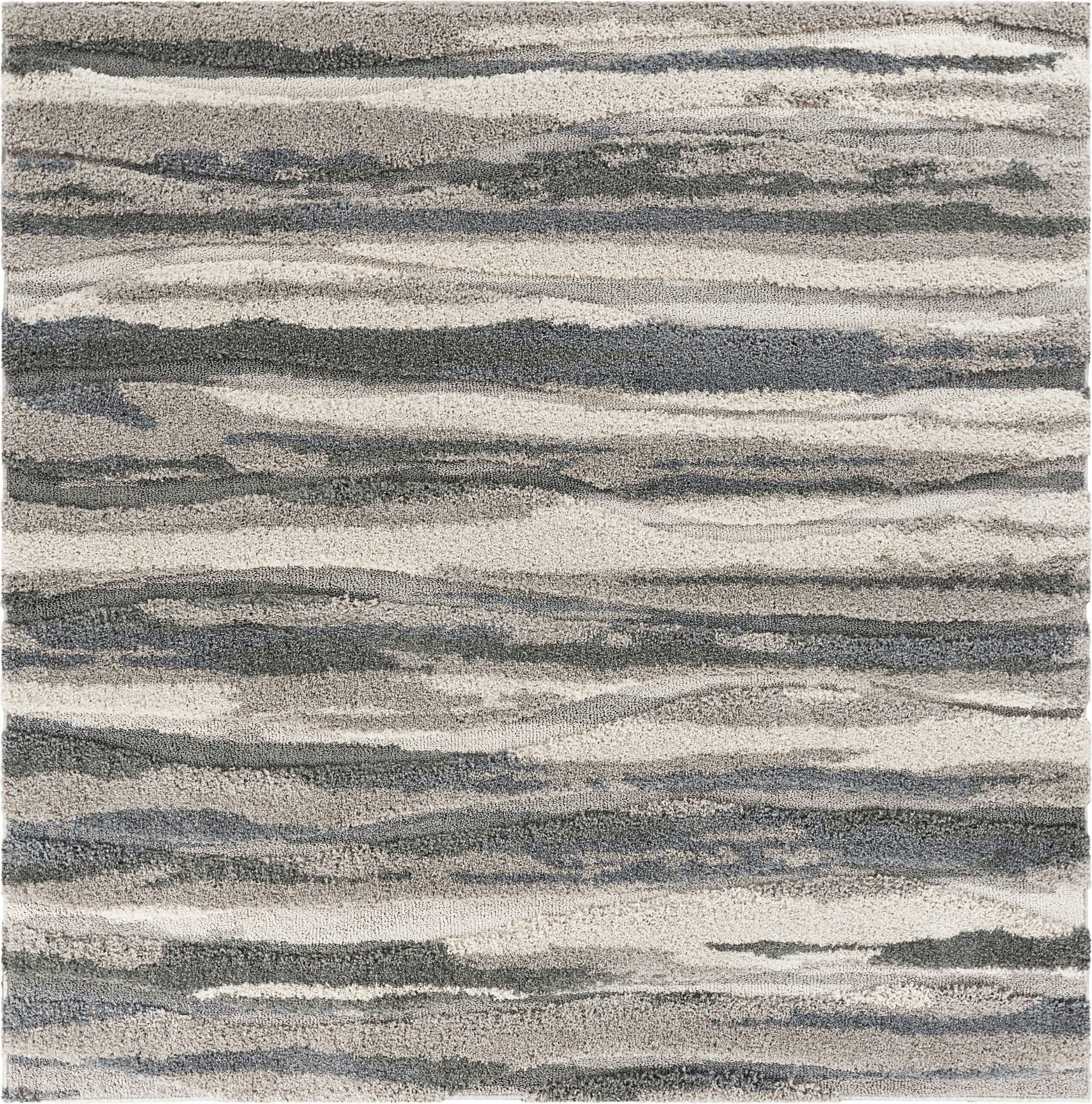 91" X 130" Pewter Polypropelene Rug