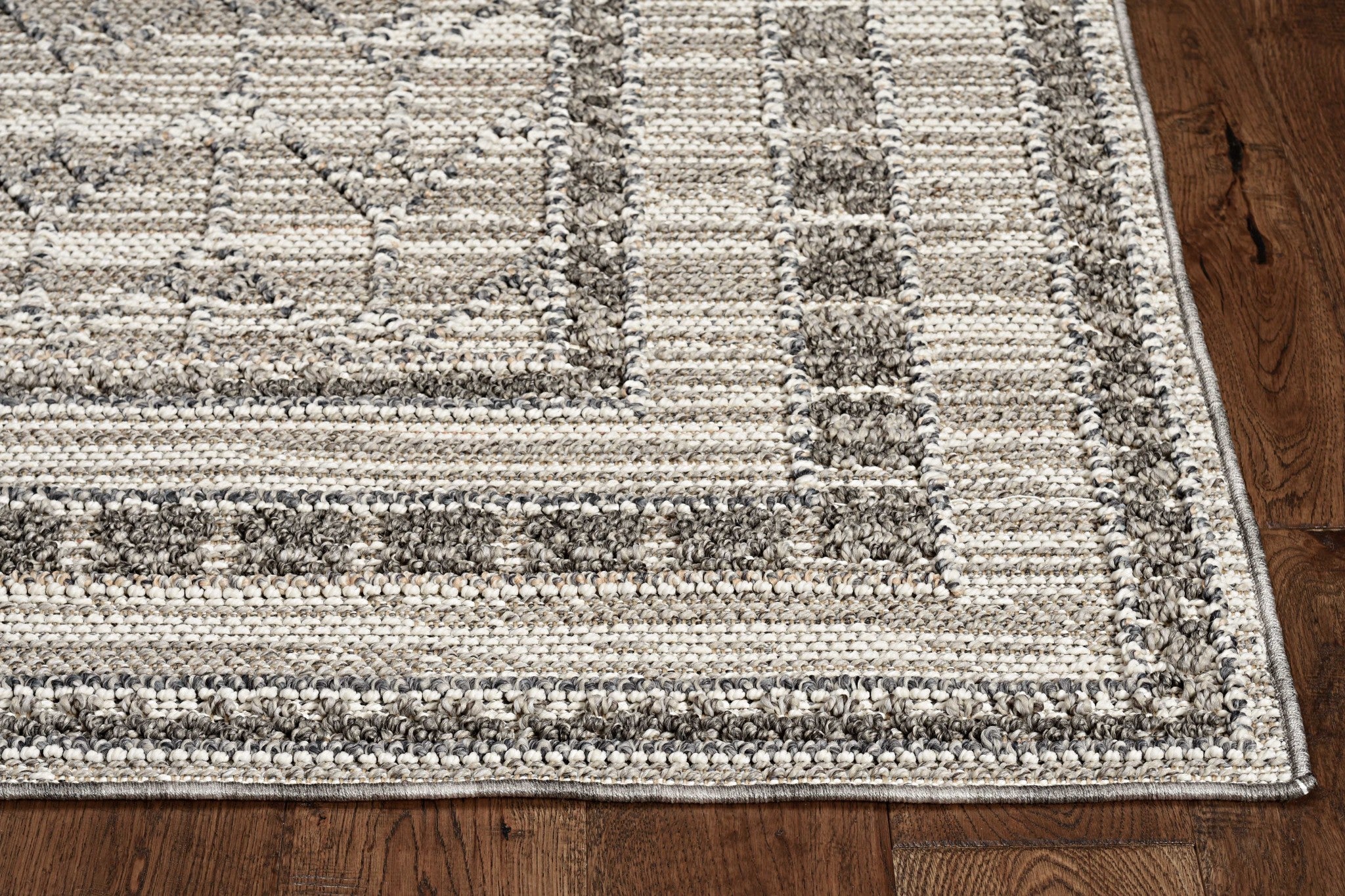 91" X 91" Pewter Polypropelene Rug