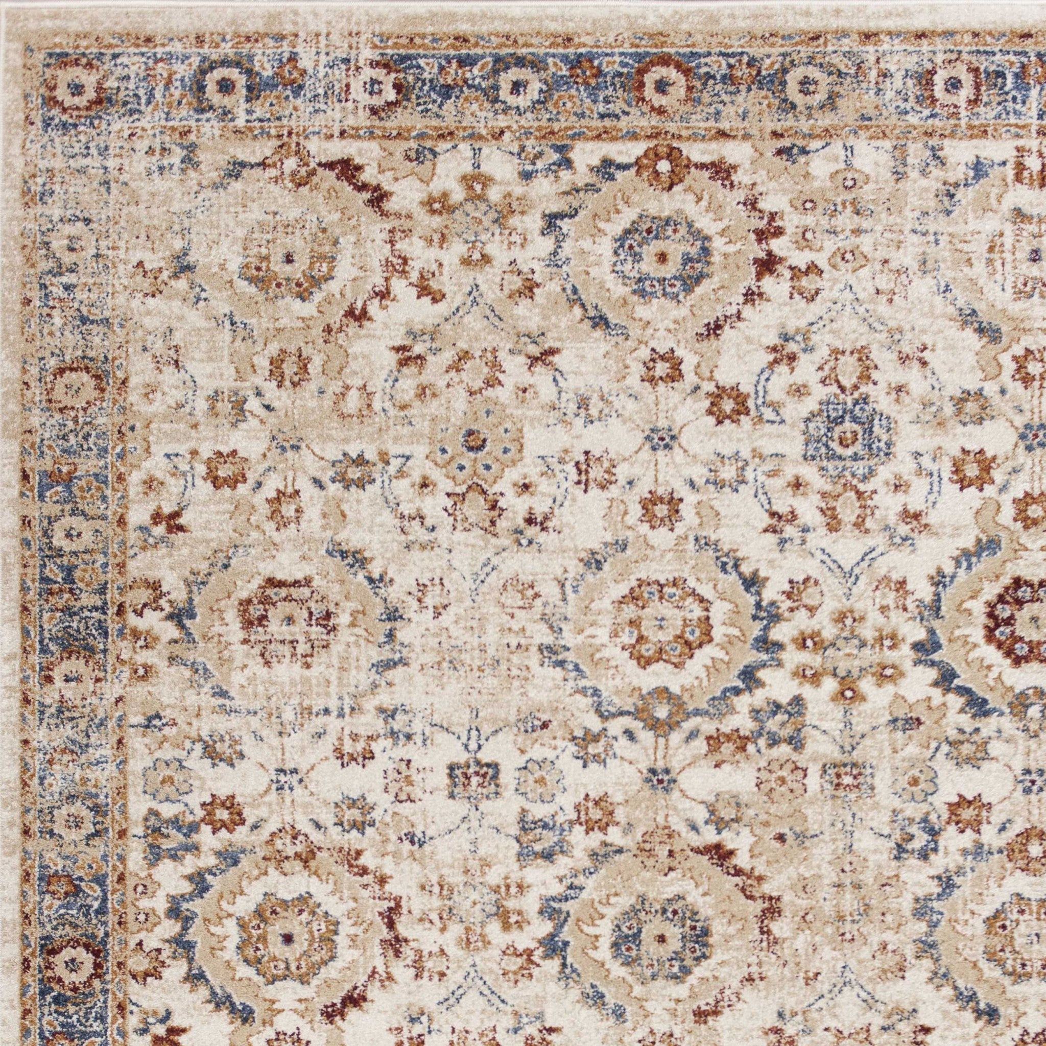 91" X 130" Ivory  Polypropelene Rug