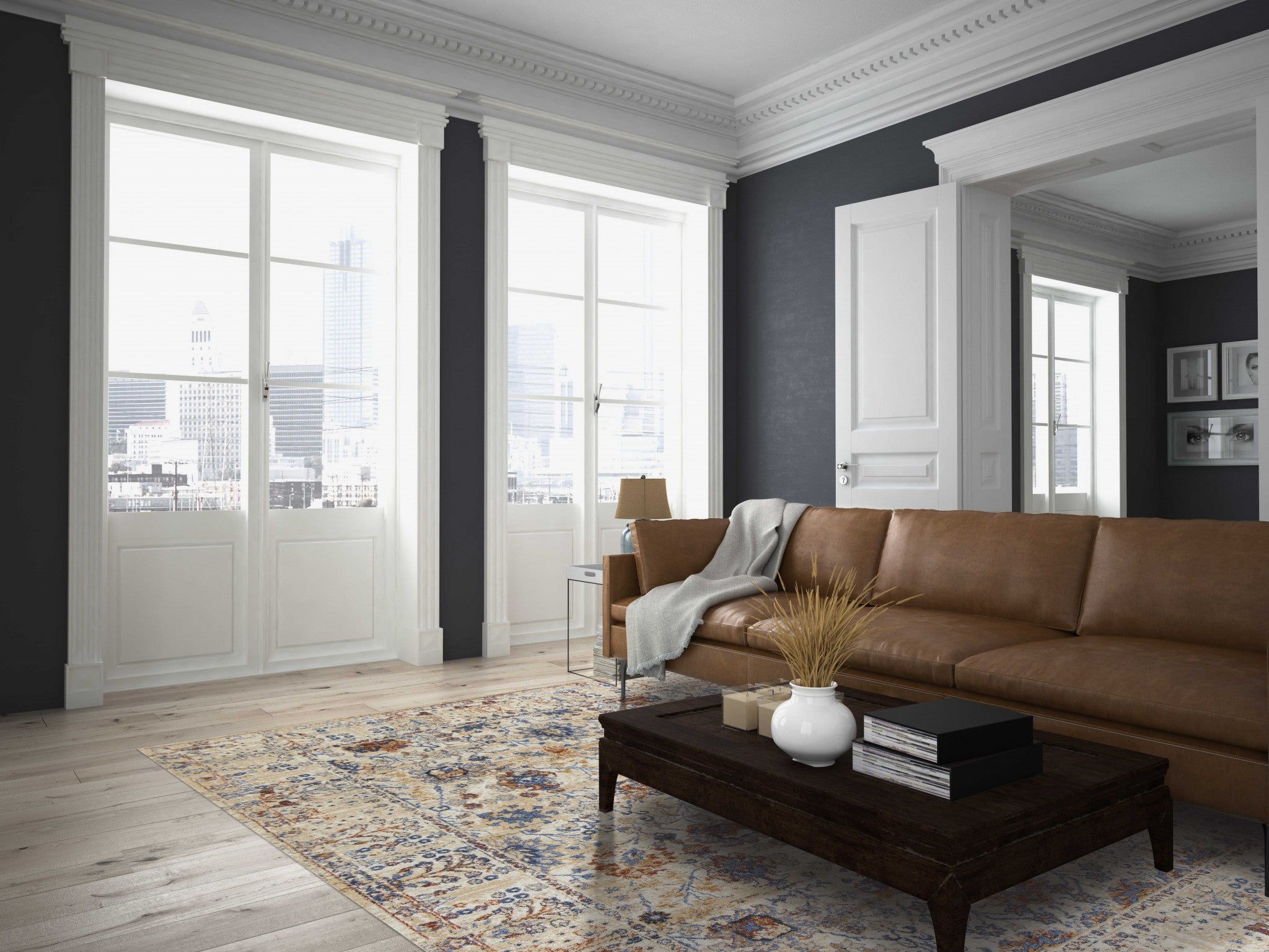 26" X 90" Beige Polypropelene Rug