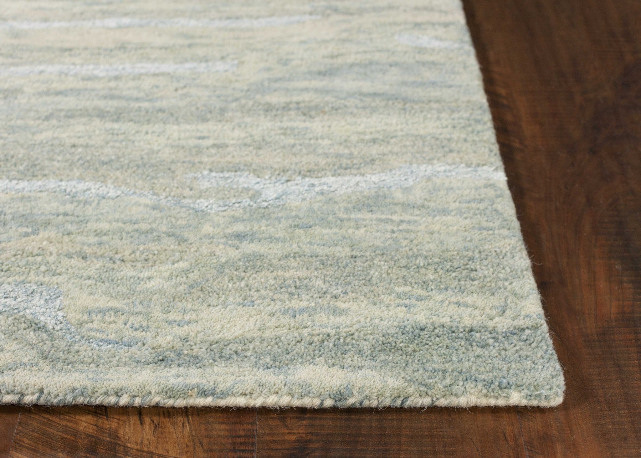 39" X 63" Seafoam Wool or Viscose Rug