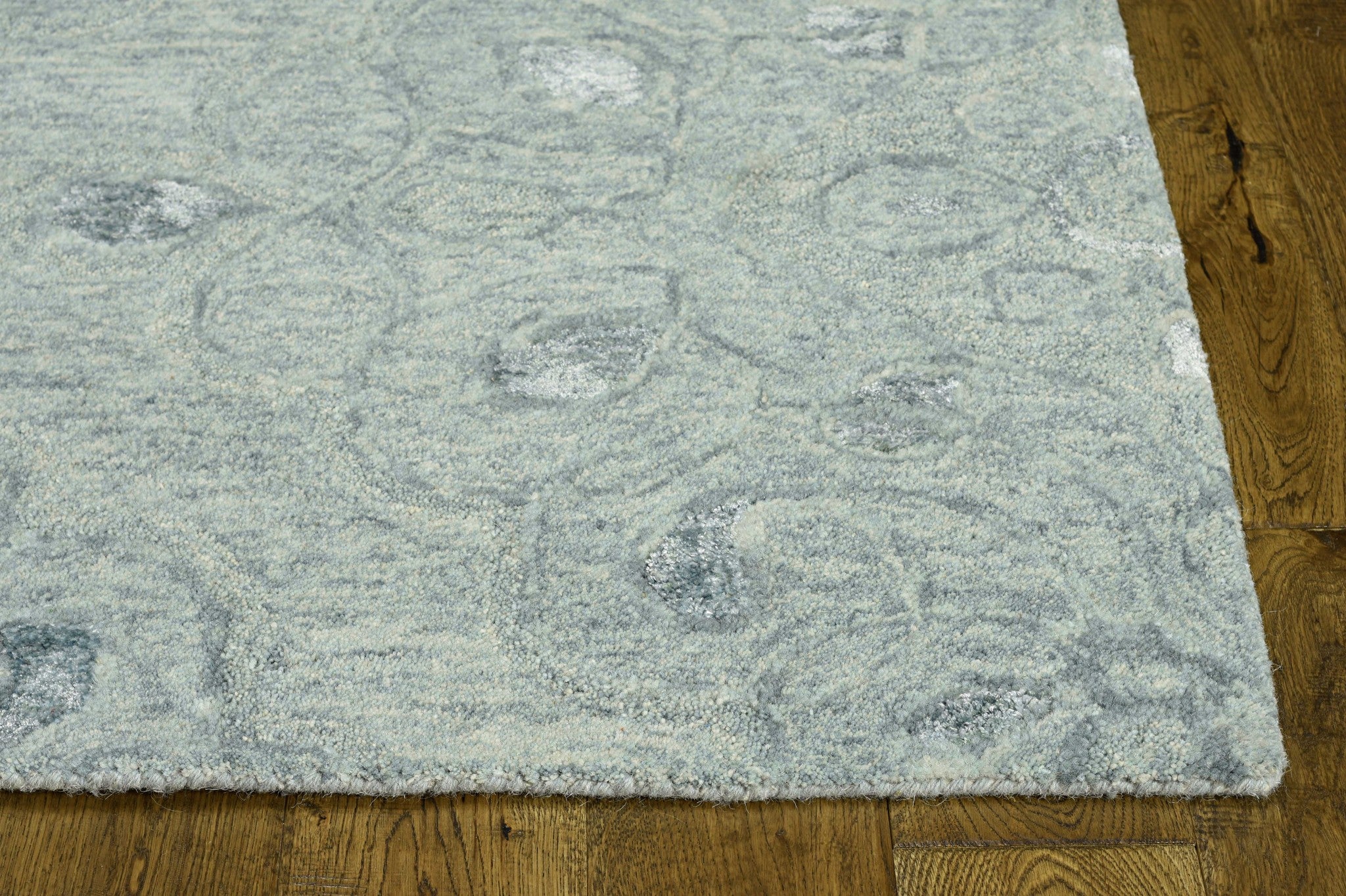 39" X 63" Seafoam Wool or Viscose Rug