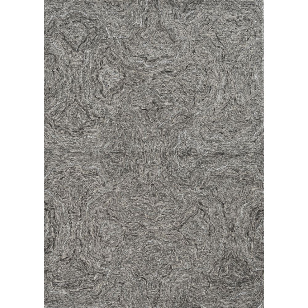 90" X 114" X 0.5" Grey Wool Viscose Rug