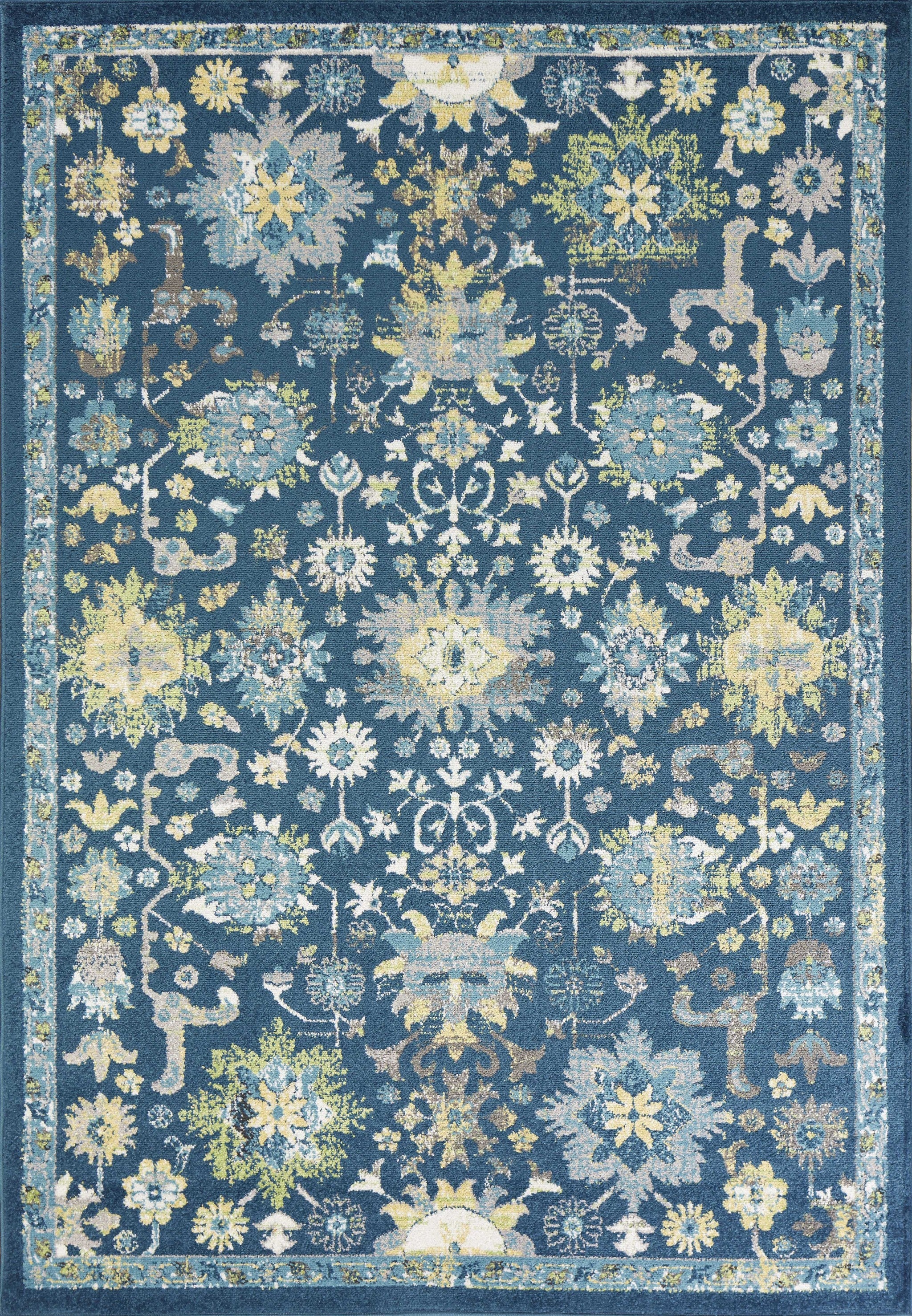 63" X 91" Teal Polypropelene Rug