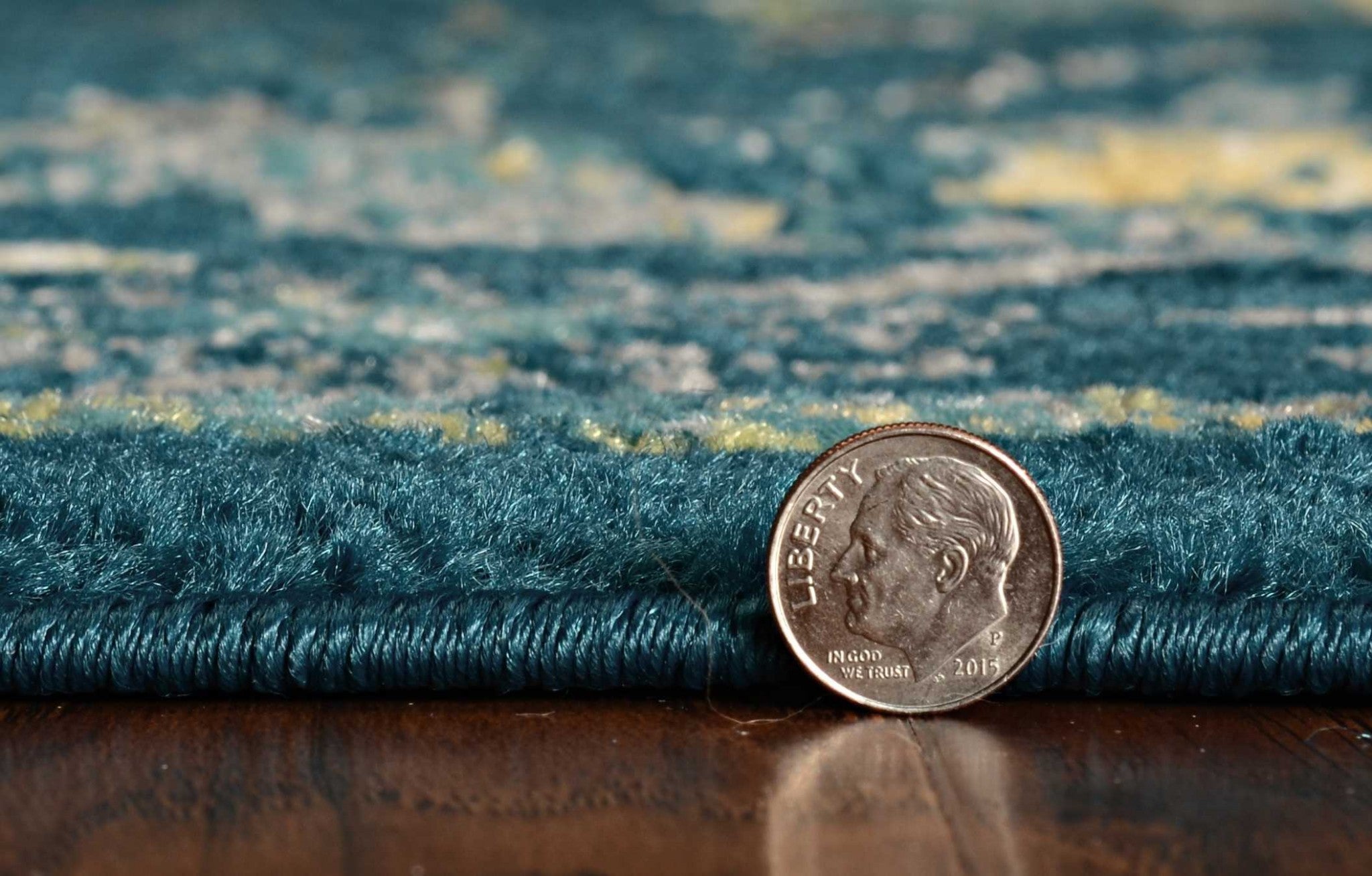 63" X 91" Teal Polypropelene Rug