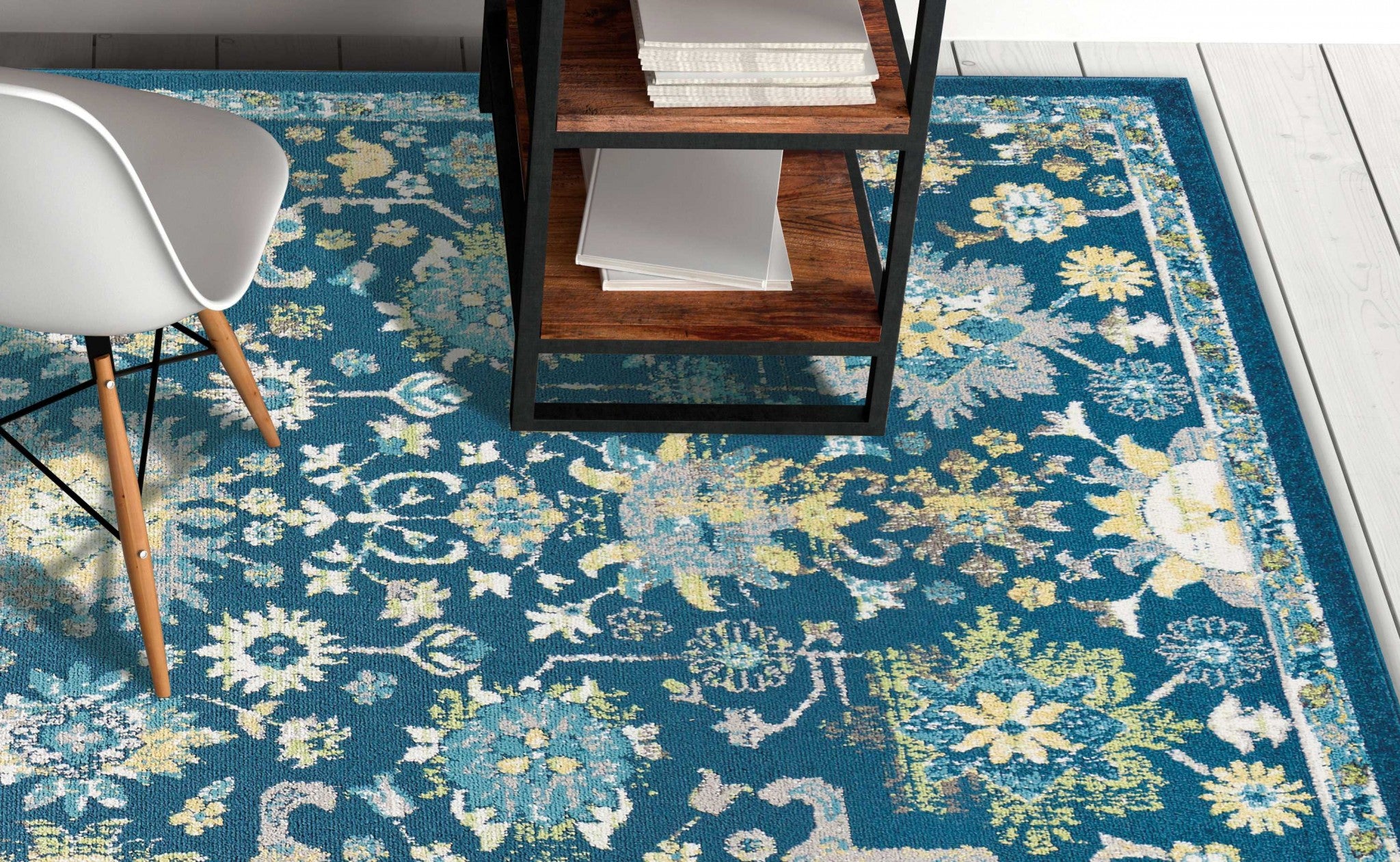94" X 130" Teal Polypropelene Rug