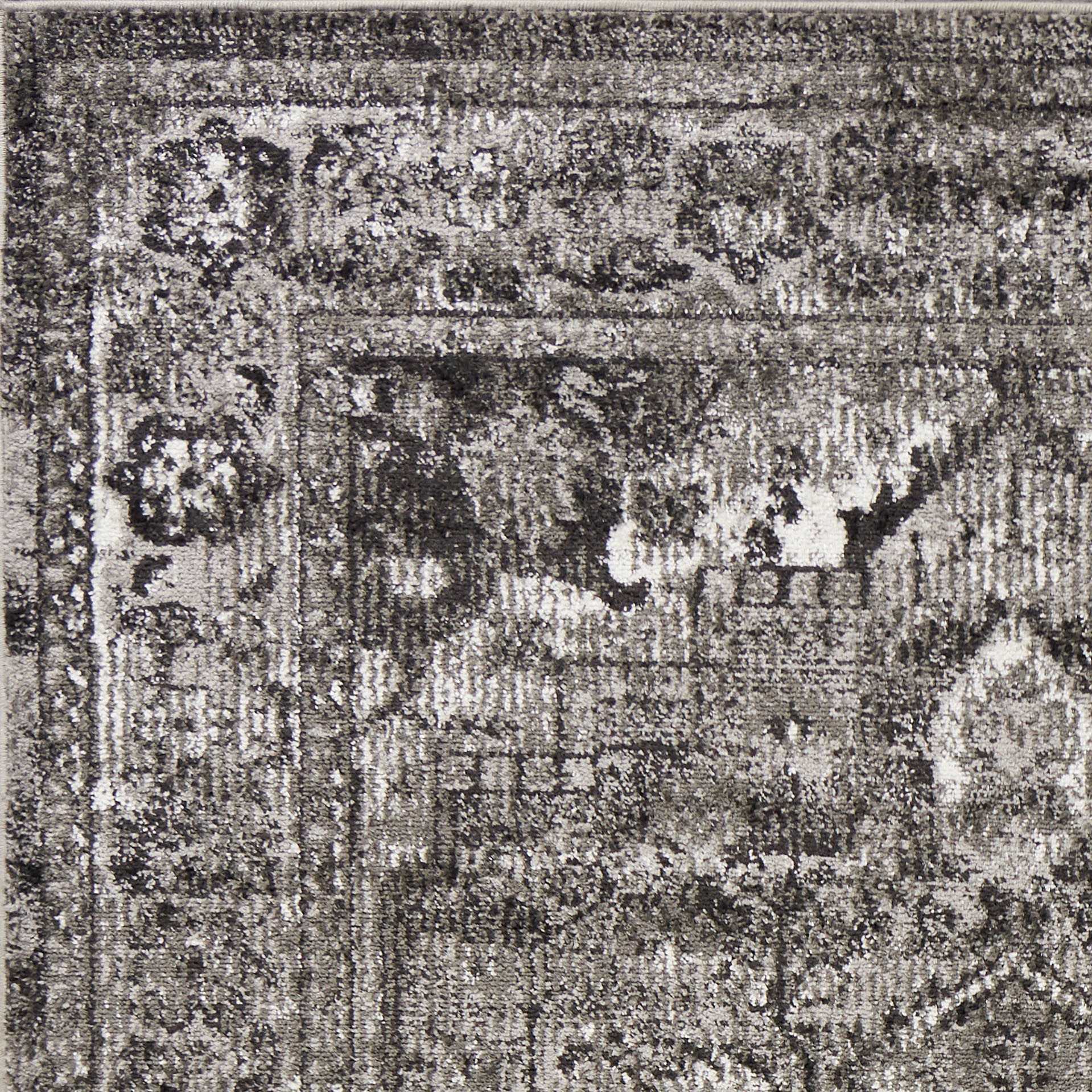 63" X 91" Grey Polypropelene Rug