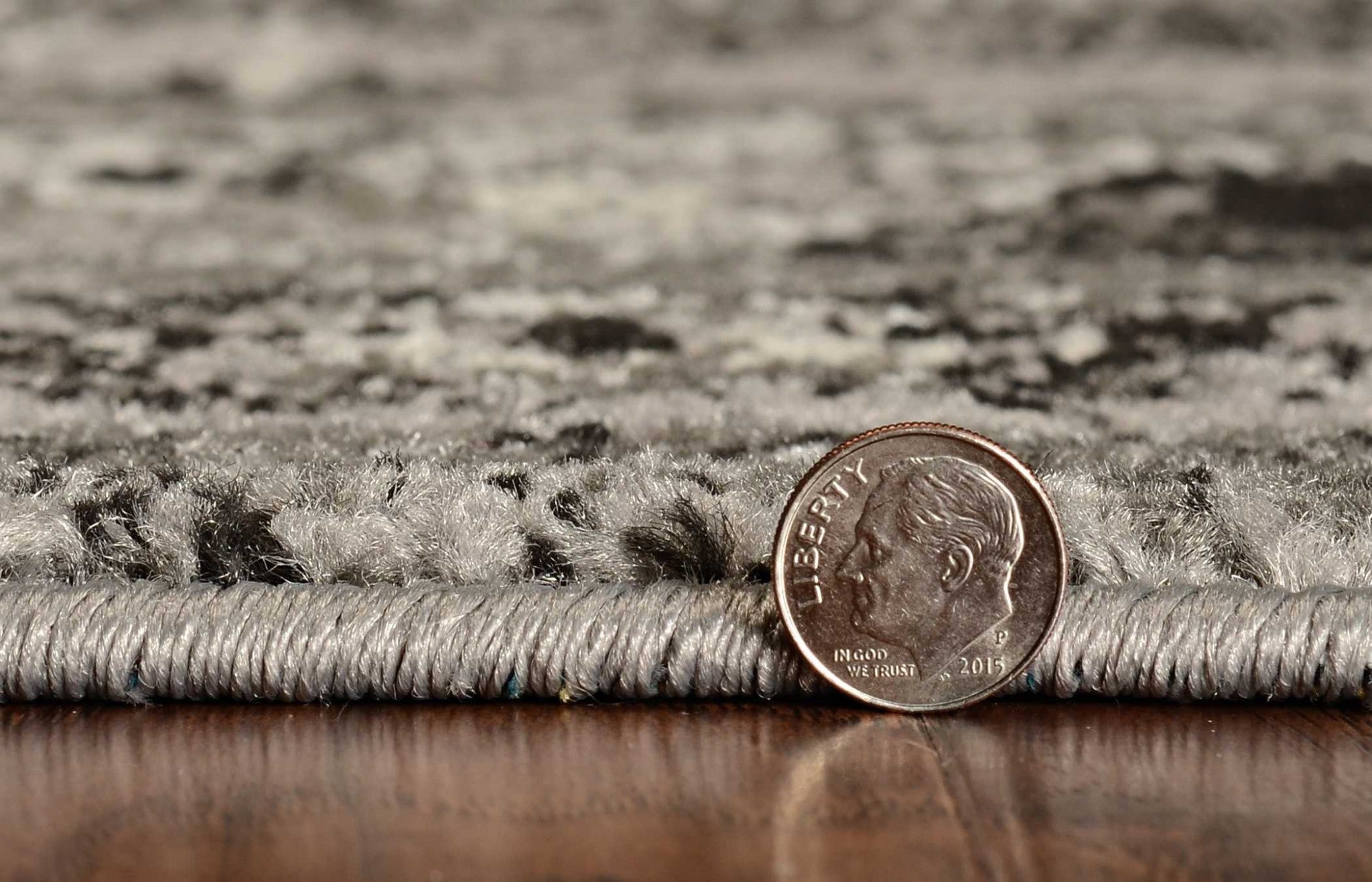 63" X 91" Grey Polypropelene Rug