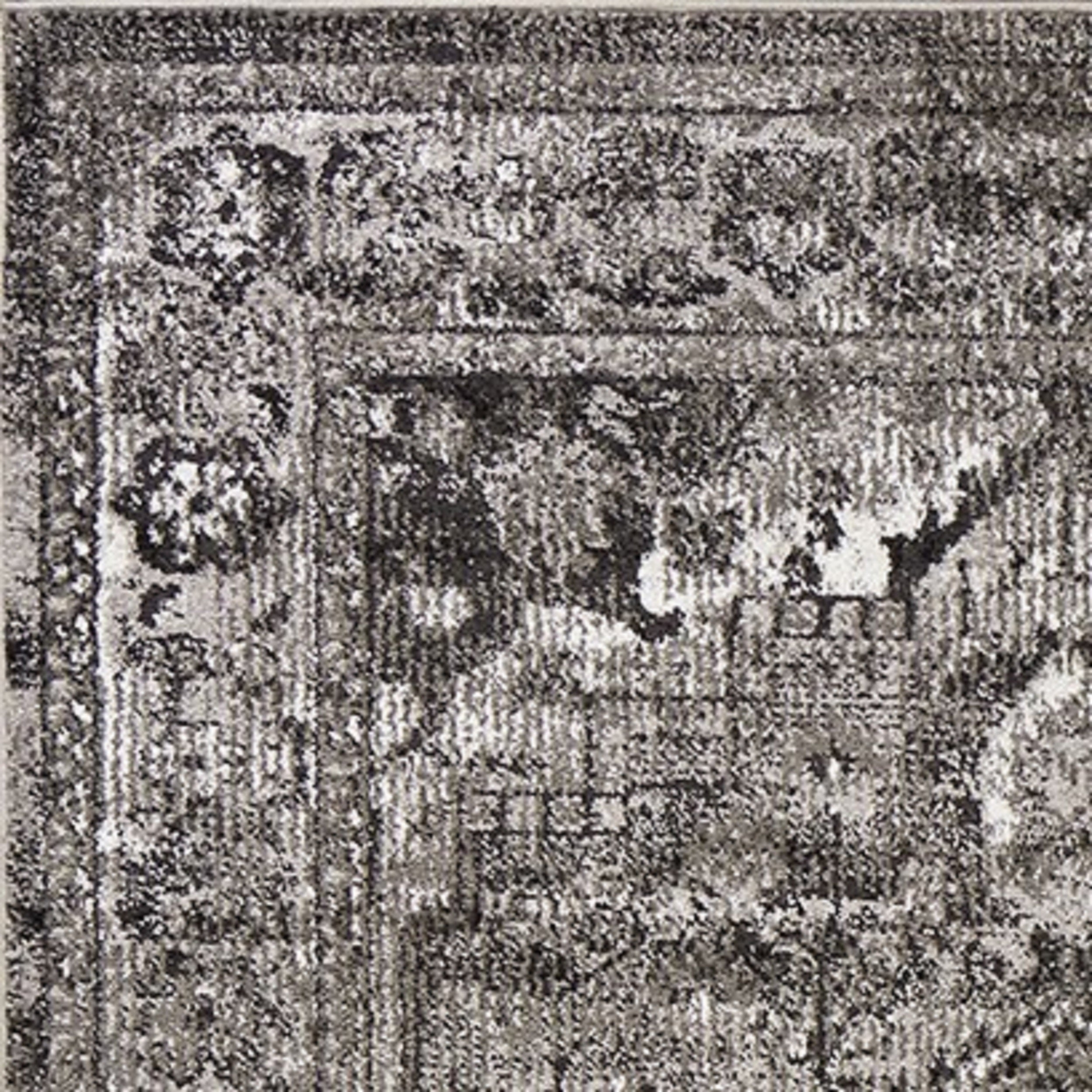 63" X 91" Grey Polypropelene Rug