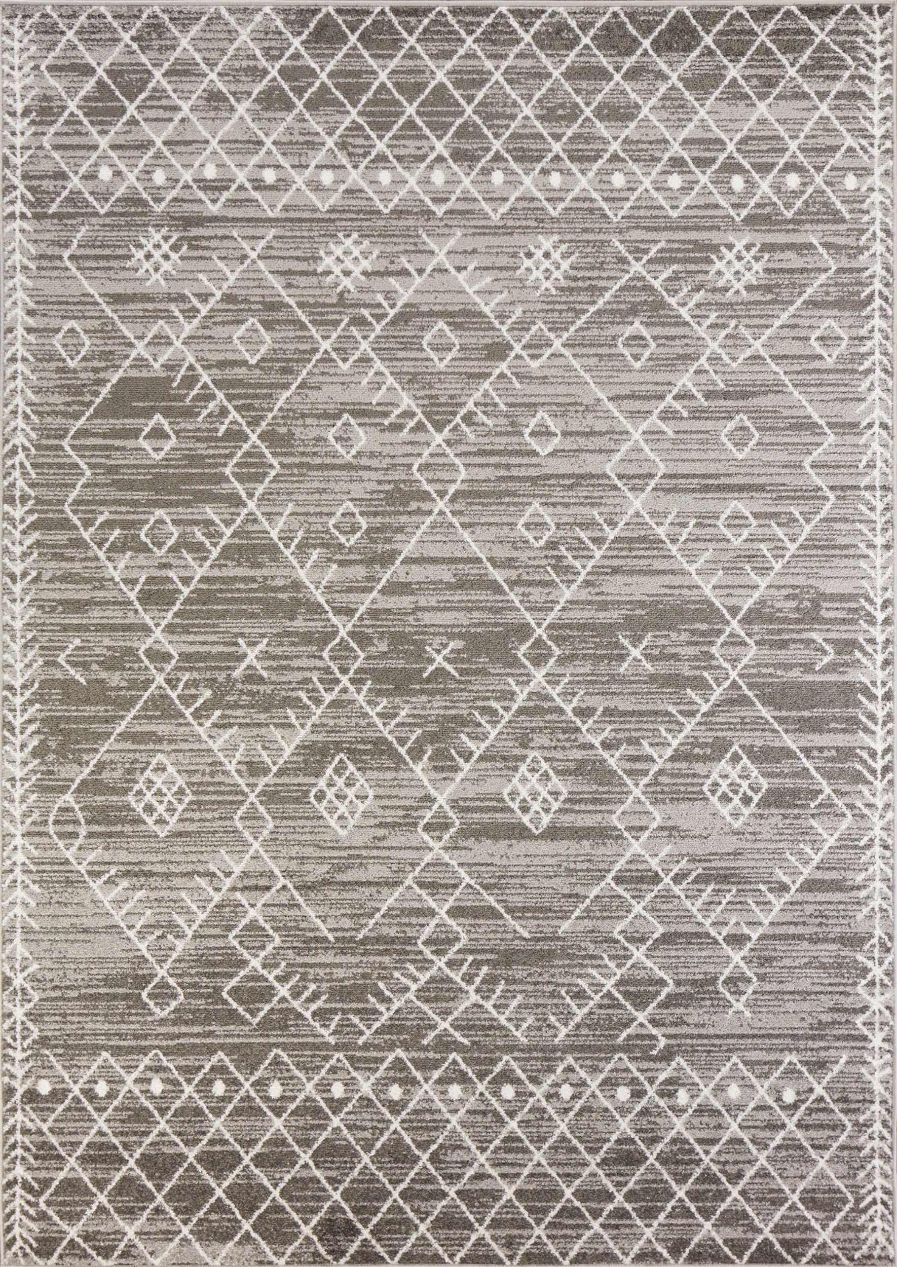 94" X 130" Grey Polypropelene Rug