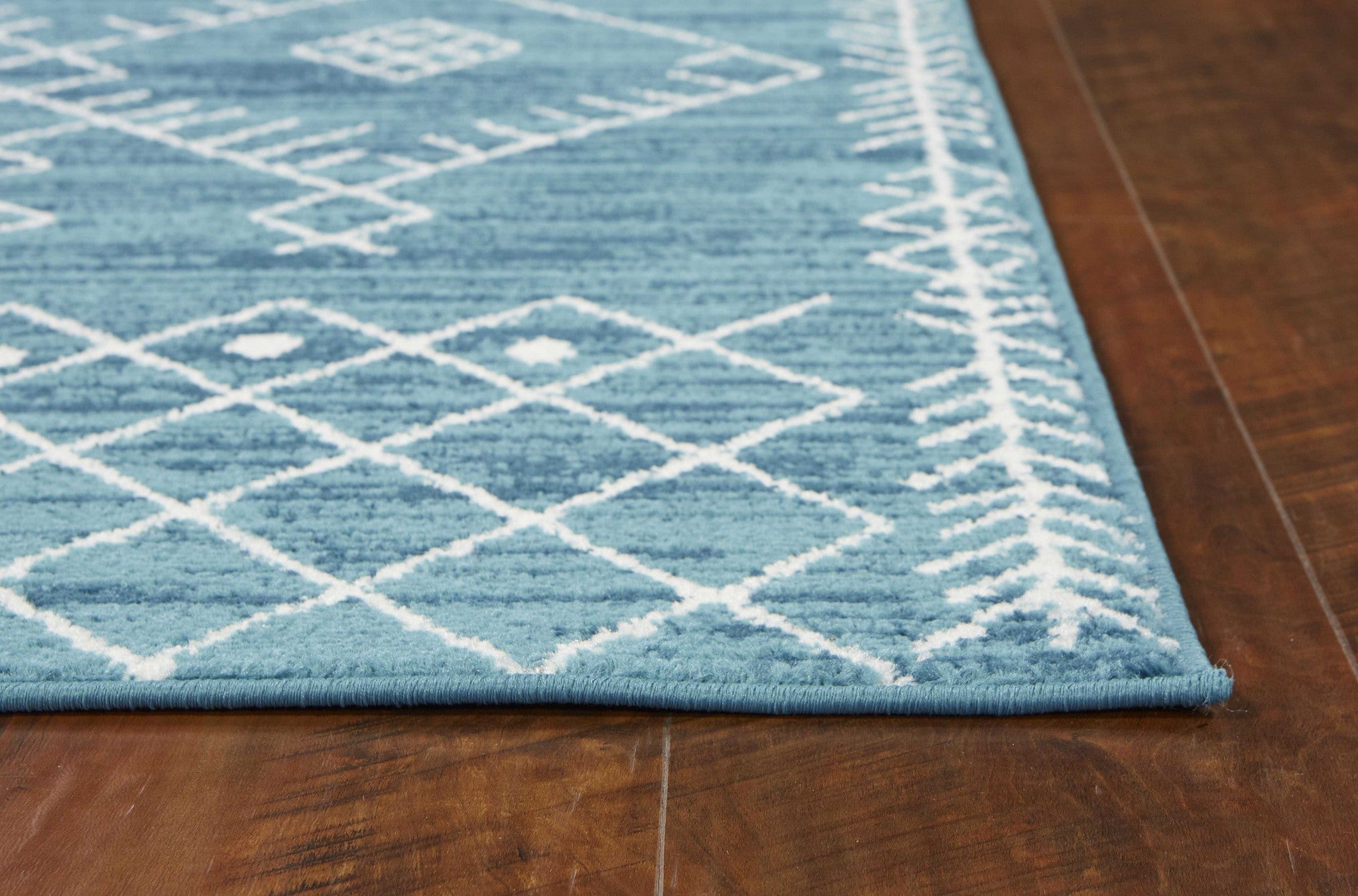 63" X 91" Ocean Blue Polypropelene Rug