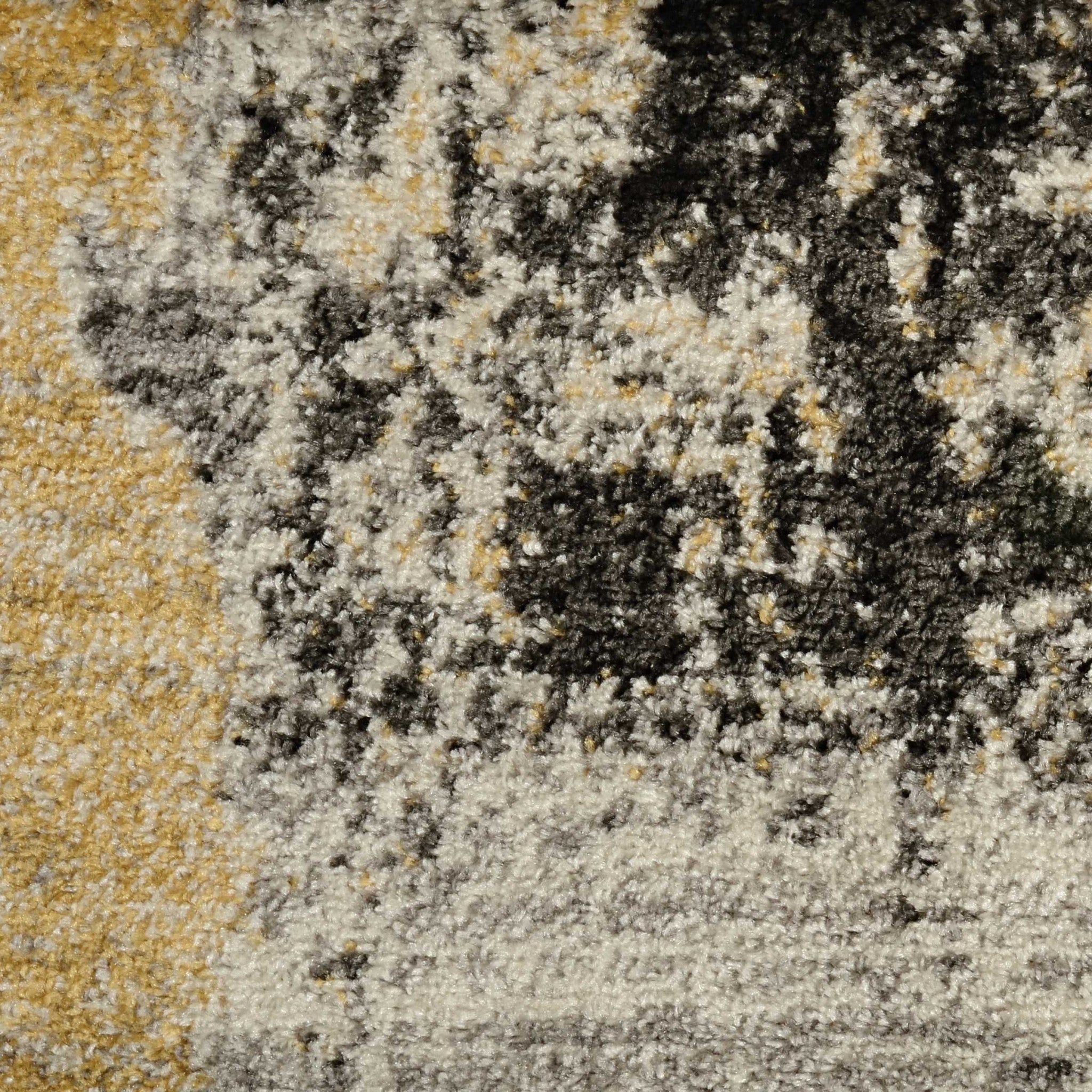 63" X 91" Grey Polypropelene Rug