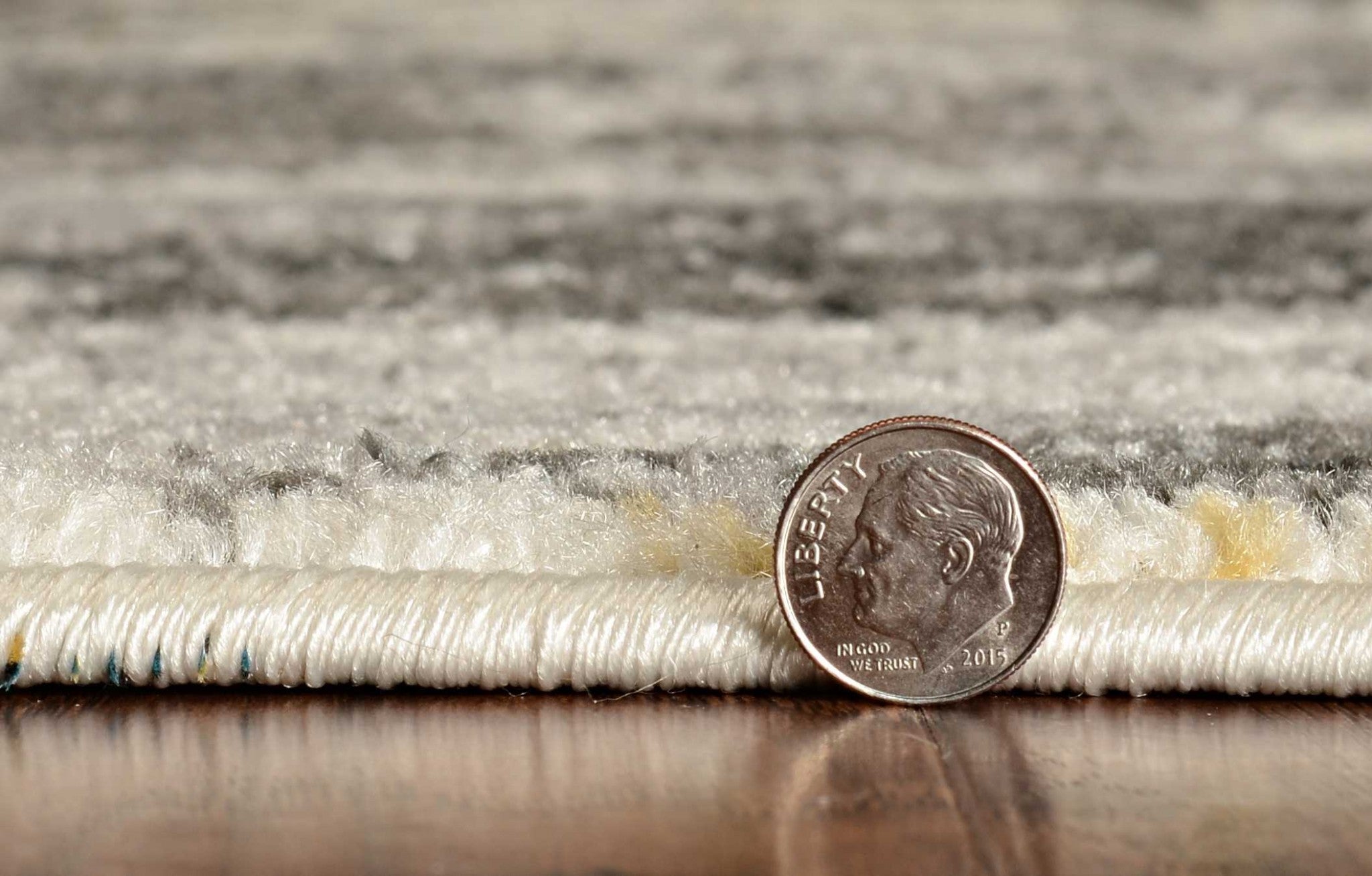 63" X 91" Grey Polypropelene Rug