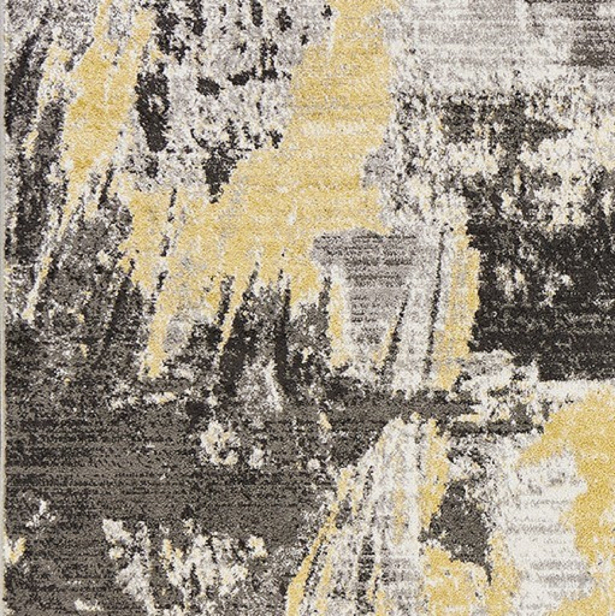 63" X 91" Grey Polypropelene Rug