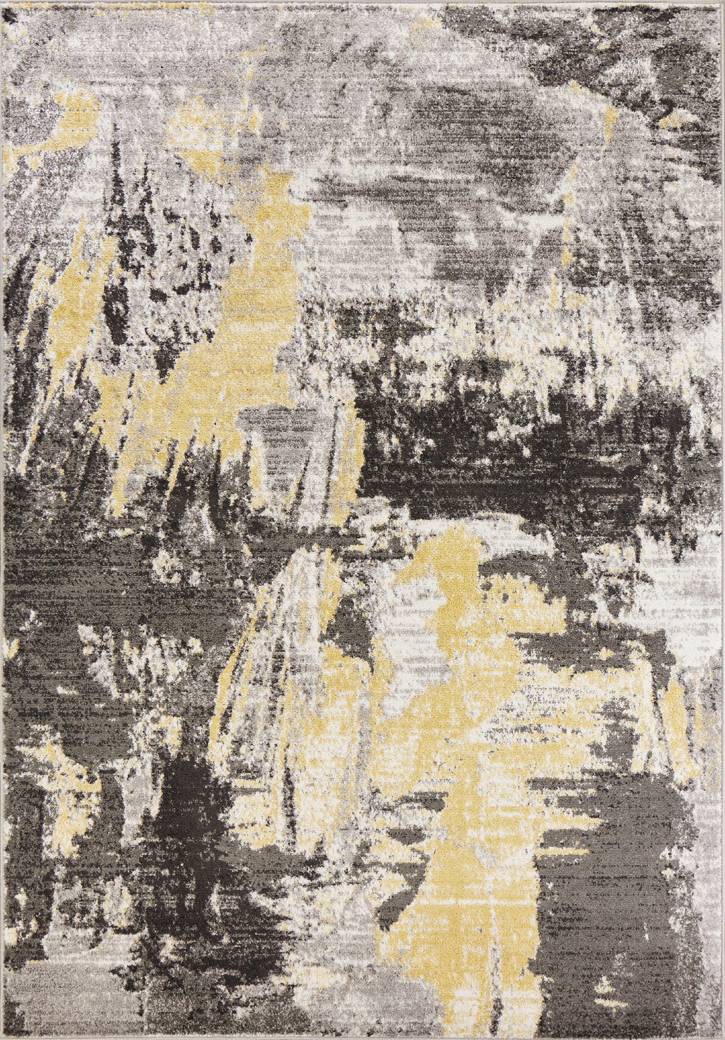 63" X 91" Grey Polypropelene Rug