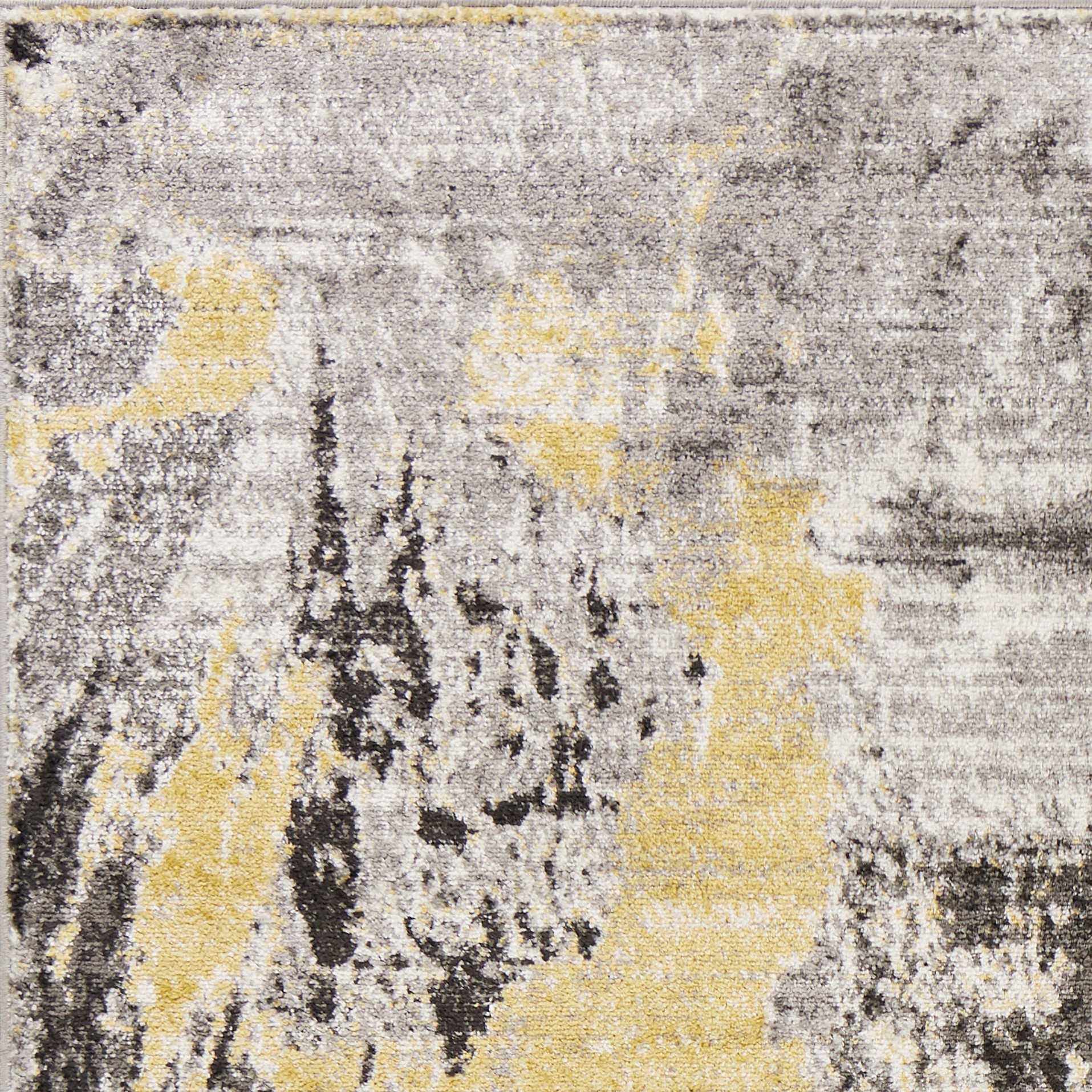 94" X 130" Grey Polypropelene Rug