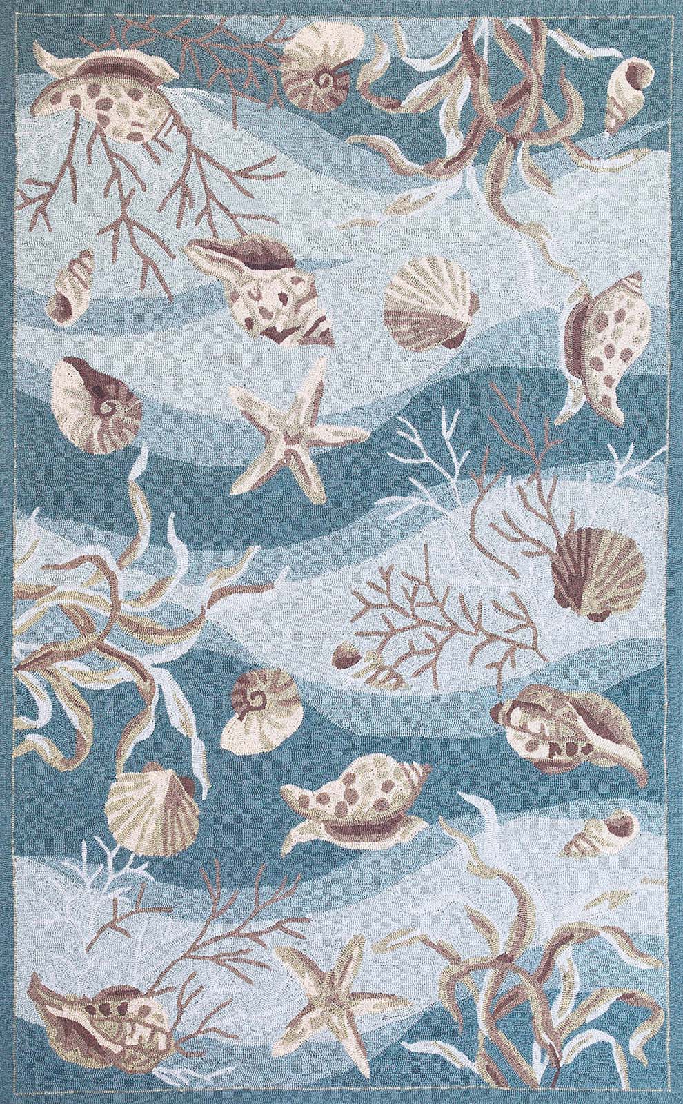 39" X 63" Seafoam Polyester Rug
