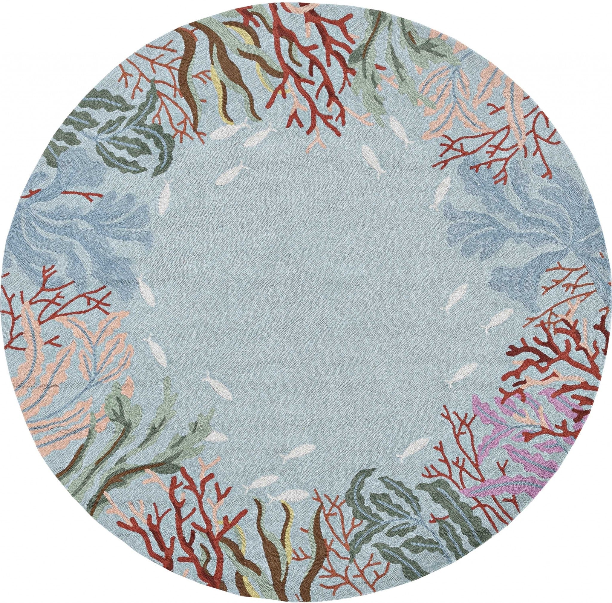 60" X 90" Blue Polyester Rug