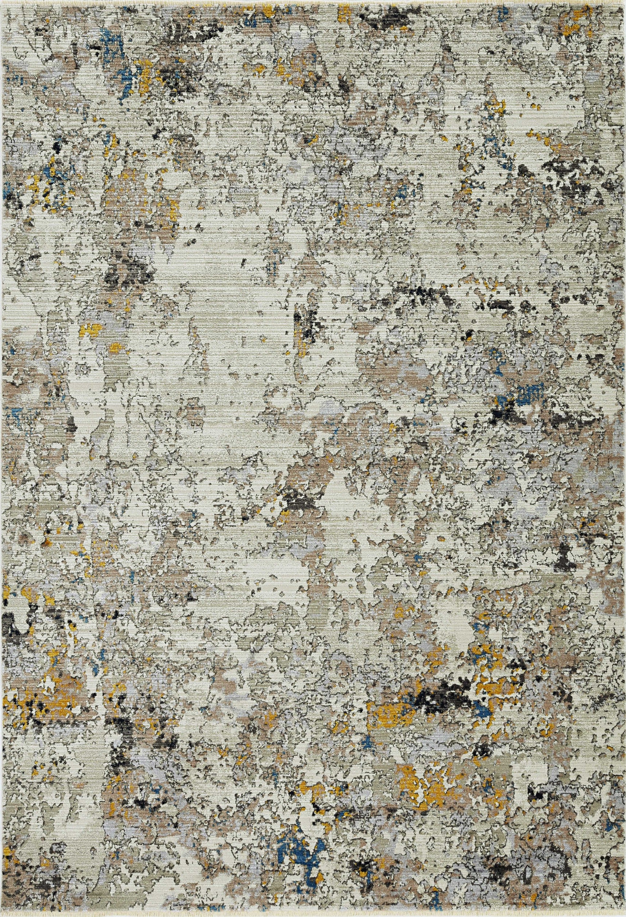 90" X 114" Ivory  Polyester Rug