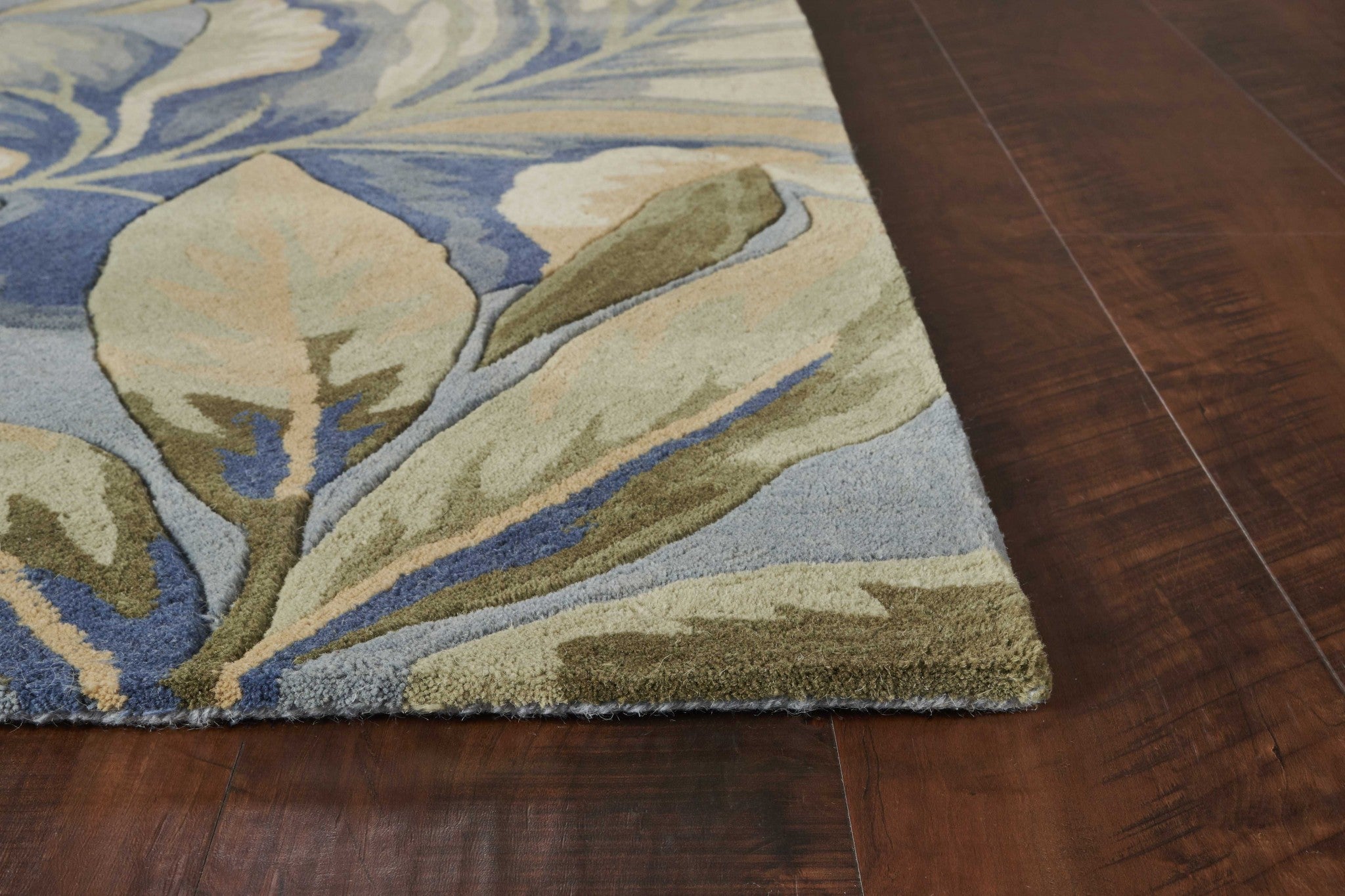 63" X 99" Blue Wool Rug